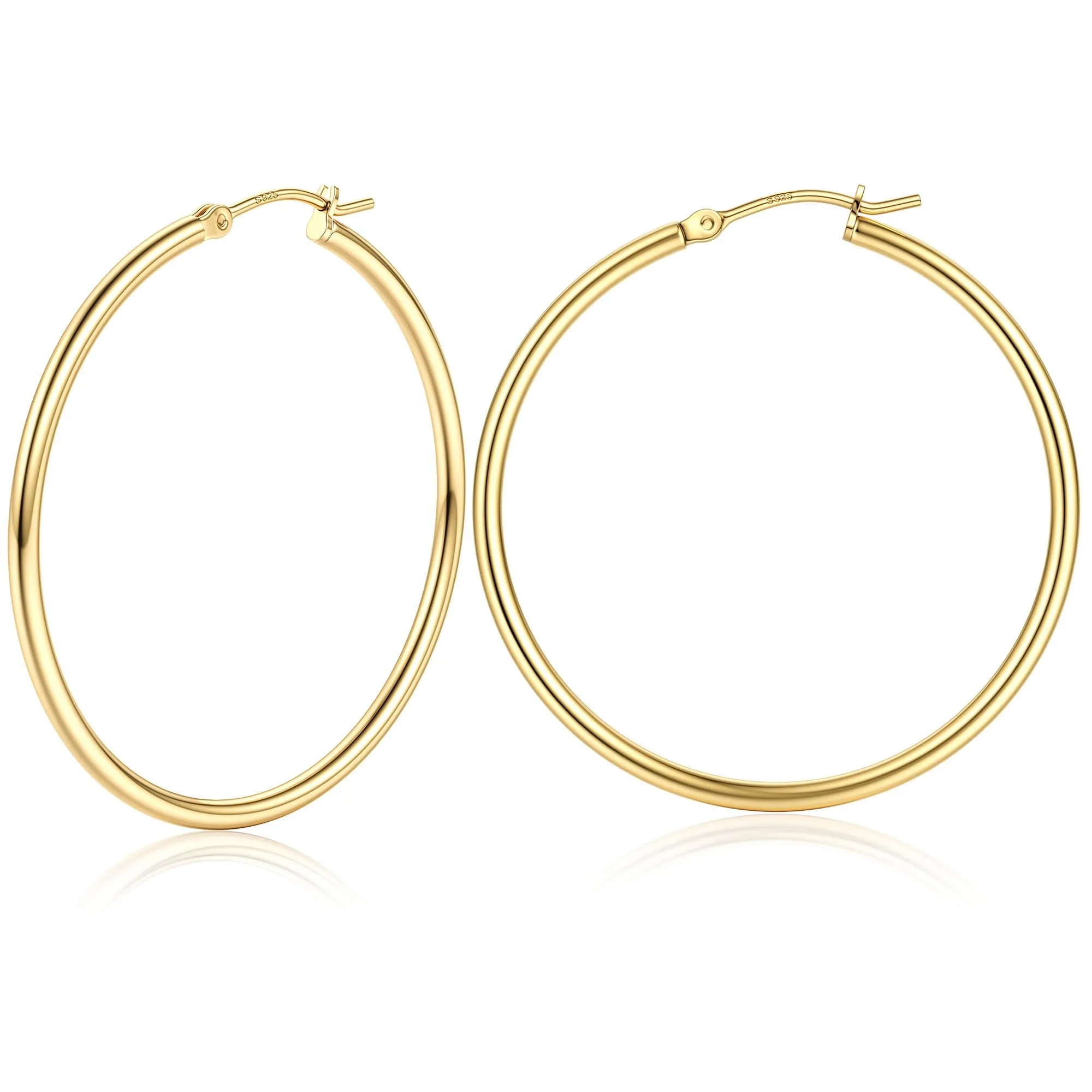Chriscoco Orecchini Cerchio Argento 925 70mm - immagine 1