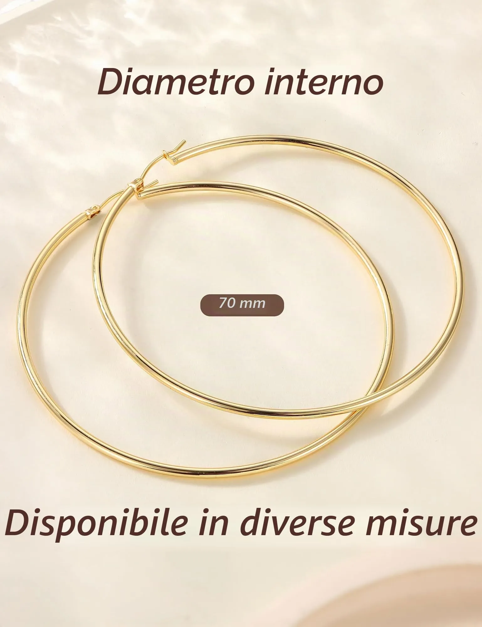 Chriscoco Orecchini Cerchio Argento 925 70mm - immagine 3