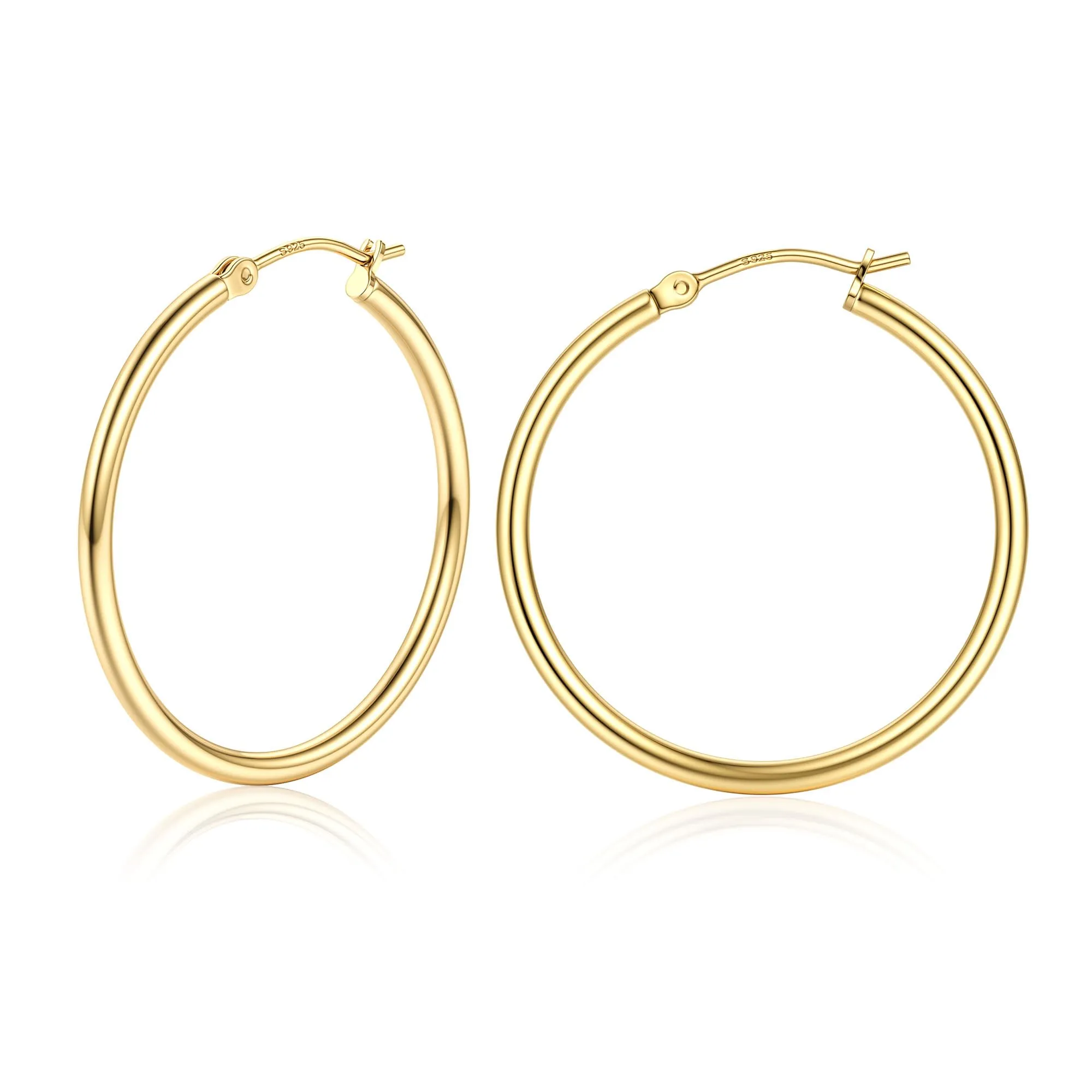 Chriscoco Orecchini a Cerchio Argento 925 (15/20/25/30/40/50/60/70mm) - immagine 1