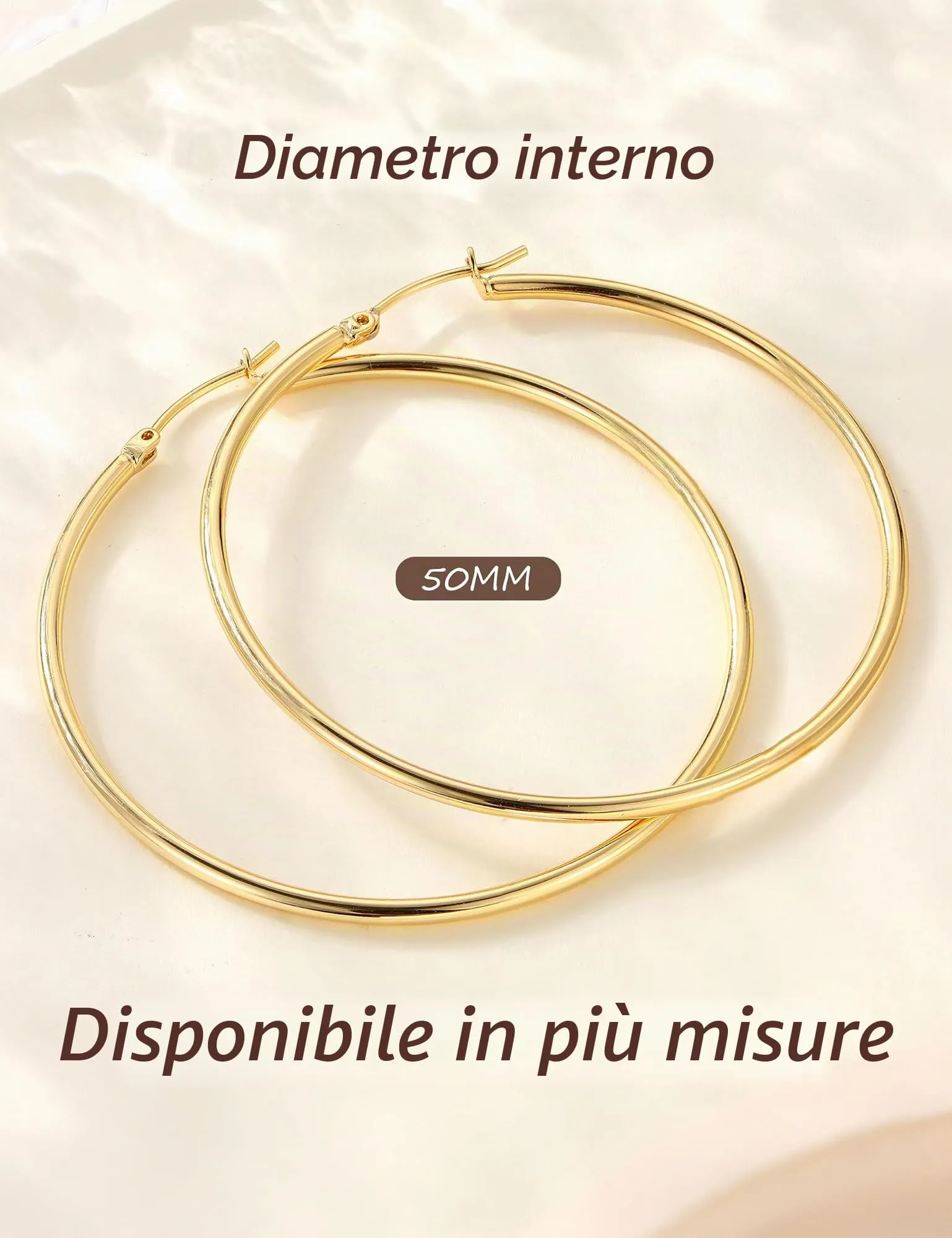 Chriscoco Orecchini a Cerchio Argento 925 (15/20/25/30/40/50/60/70mm) - immagine 3