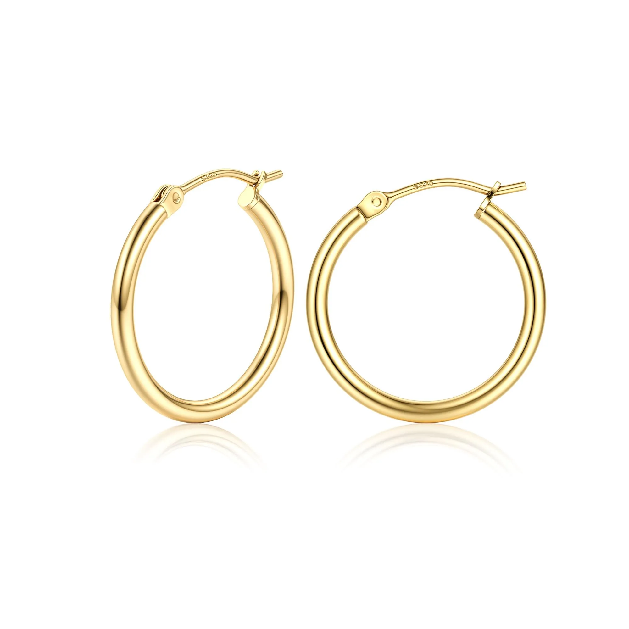 Chriscoco Orecchini Cerchio Argento 925 (15/20/25/30/40/50/60/70mm) - immagine 1