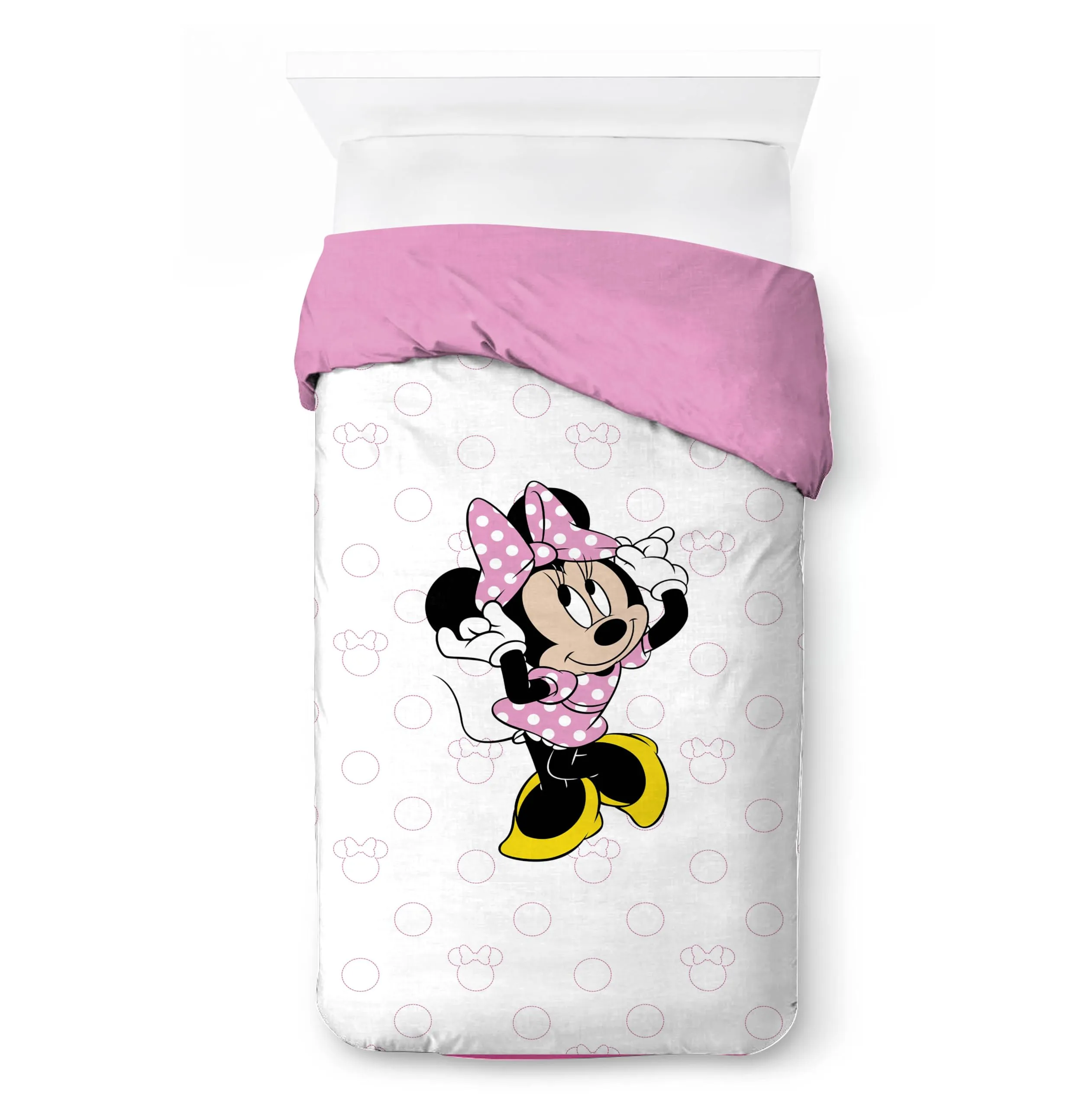 Jay Franco Set Copripiumino Singolo con Federa 80x80 cm, 100% Cotone, Disney Minnie - immagine 2