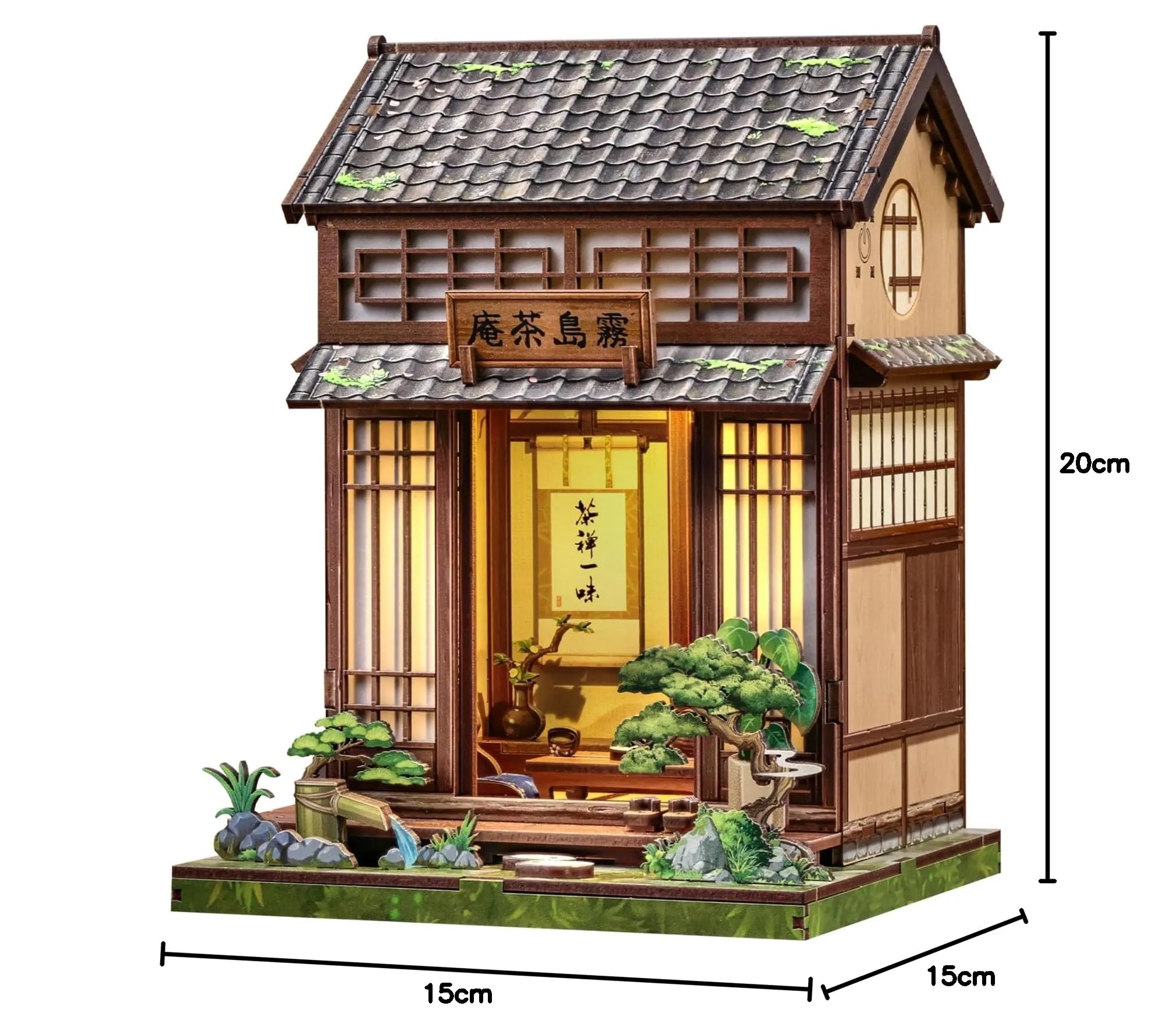 CUTEBEE Japanese Tea House Book Nook Kit, 3D Wooden Puzzle Miniature House, DIY Model for Adults - immagine 9