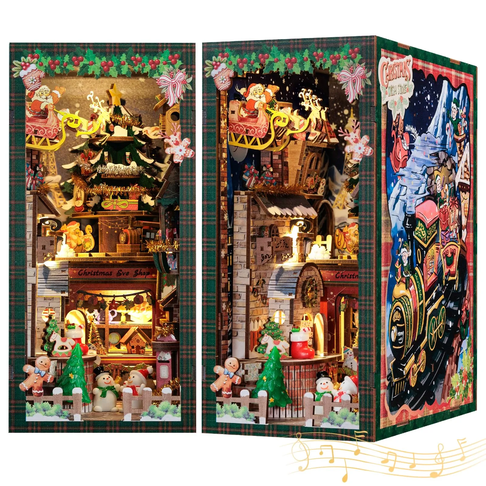 CUTEBEE Book Nook Kit - Christmas Wish Store Miniature DIY Dollhouse 1:12 - immagine 1