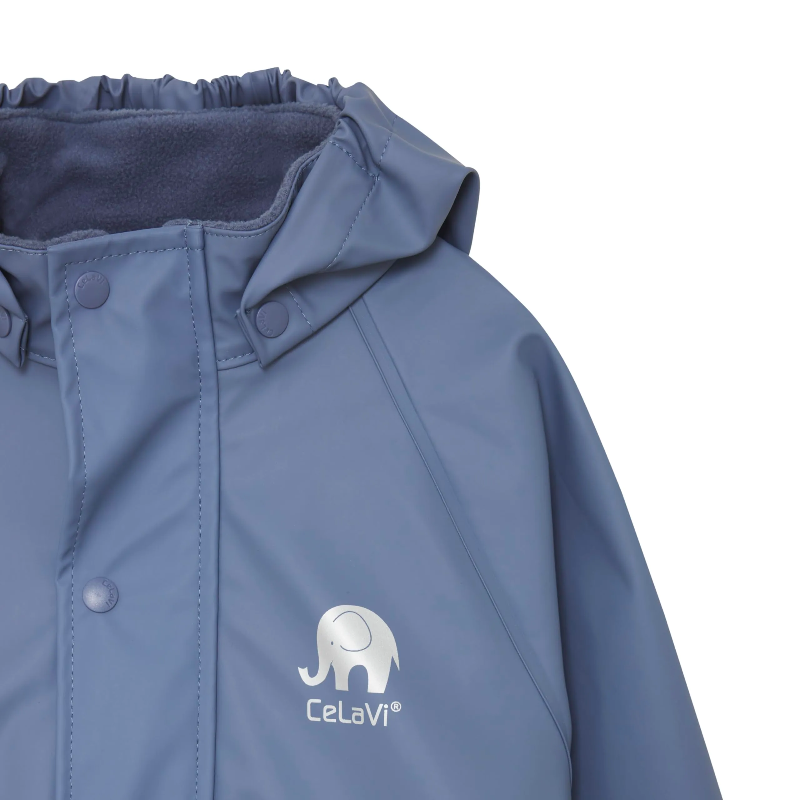 Celavi Basic Rainwear Set Unisex - Solid PU, Grigio, 70 - immagine 5
