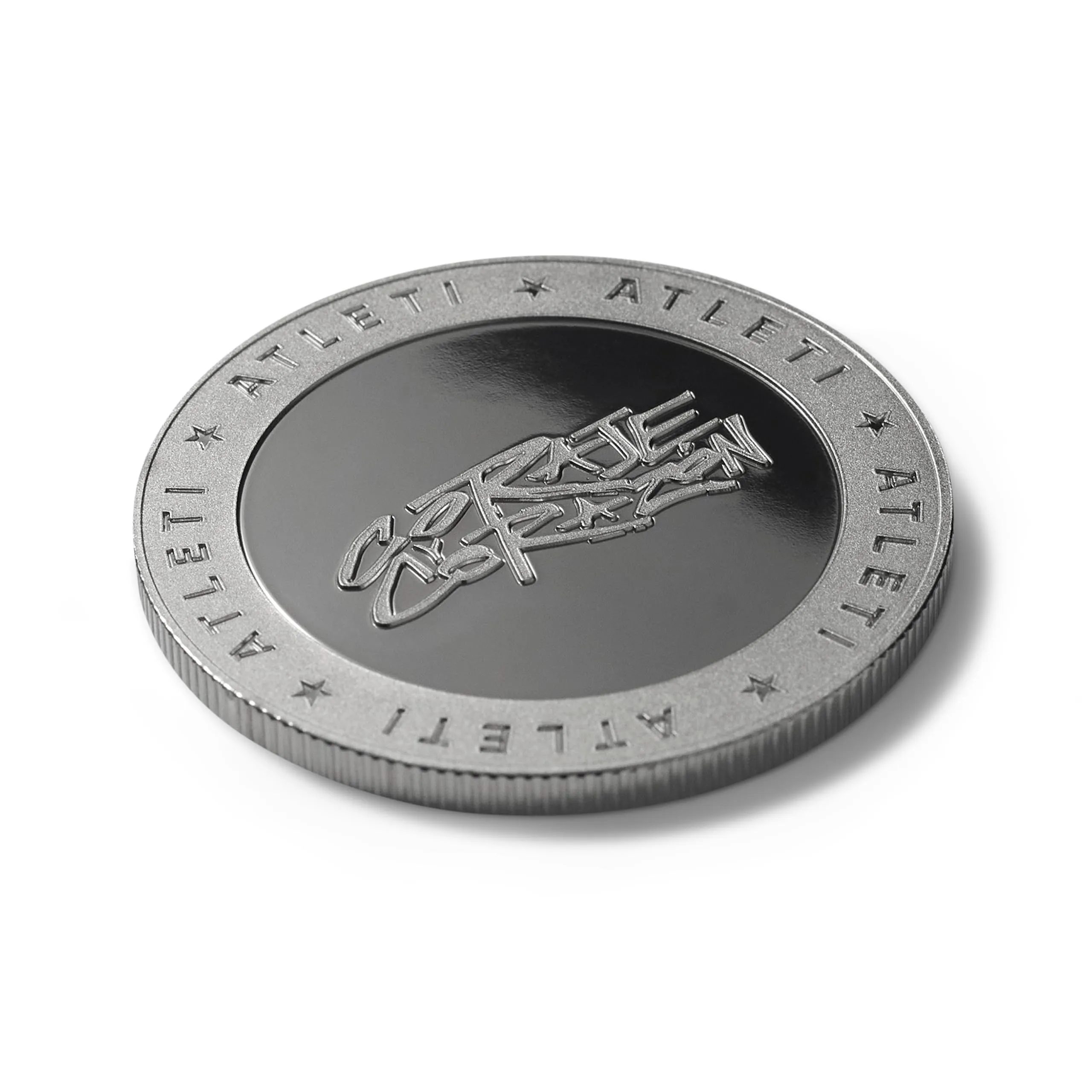 MOCIWORLD Atlético de Madrid Moneta Edizione Speciale Nichel con Stemma e Iscrizione Coraggio e Cuore - immagine 7