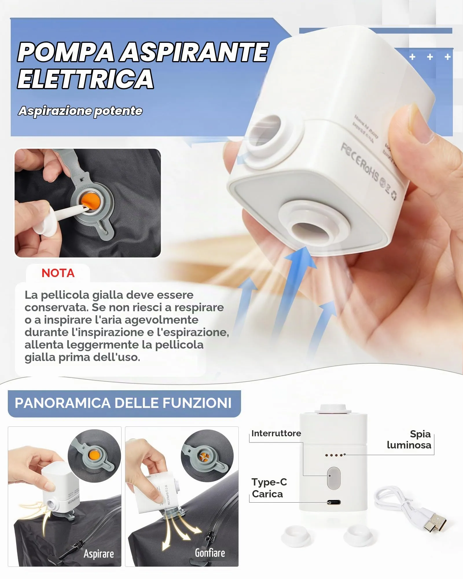 SZLX Zaino da Viaggio Sottovuoto con Pompa per Bagaglio a Mano Ryanair, Wizzair, Easyjet, Compatibile con Laptop 14 Pollici e Porta Scarpe - immagine 6