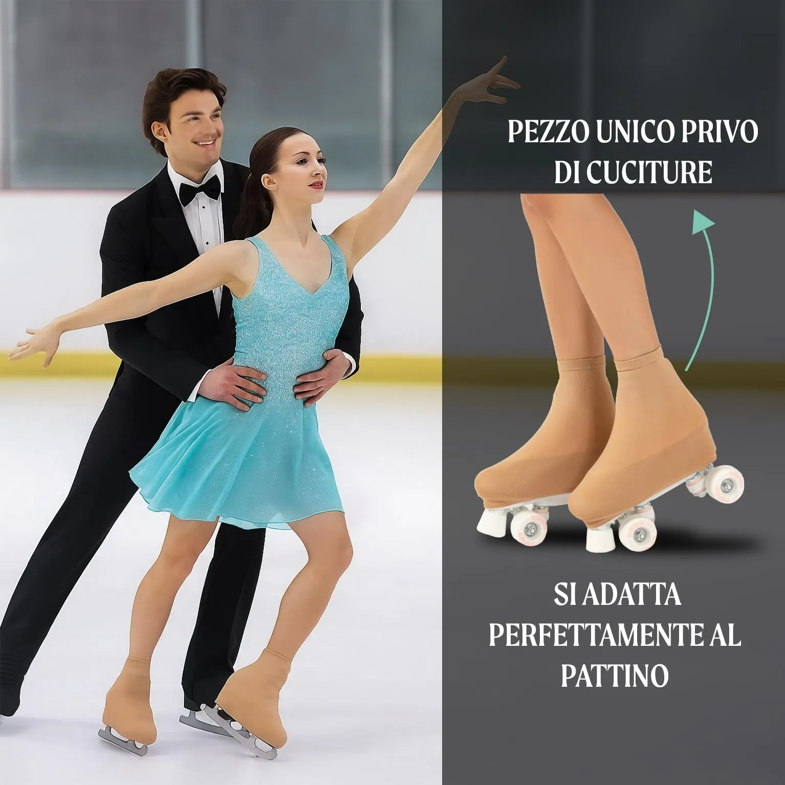 CALZITALY Copripattini 130 Denari, Naturale, Taglia 38-42 (240-270 mm) - immagine 4