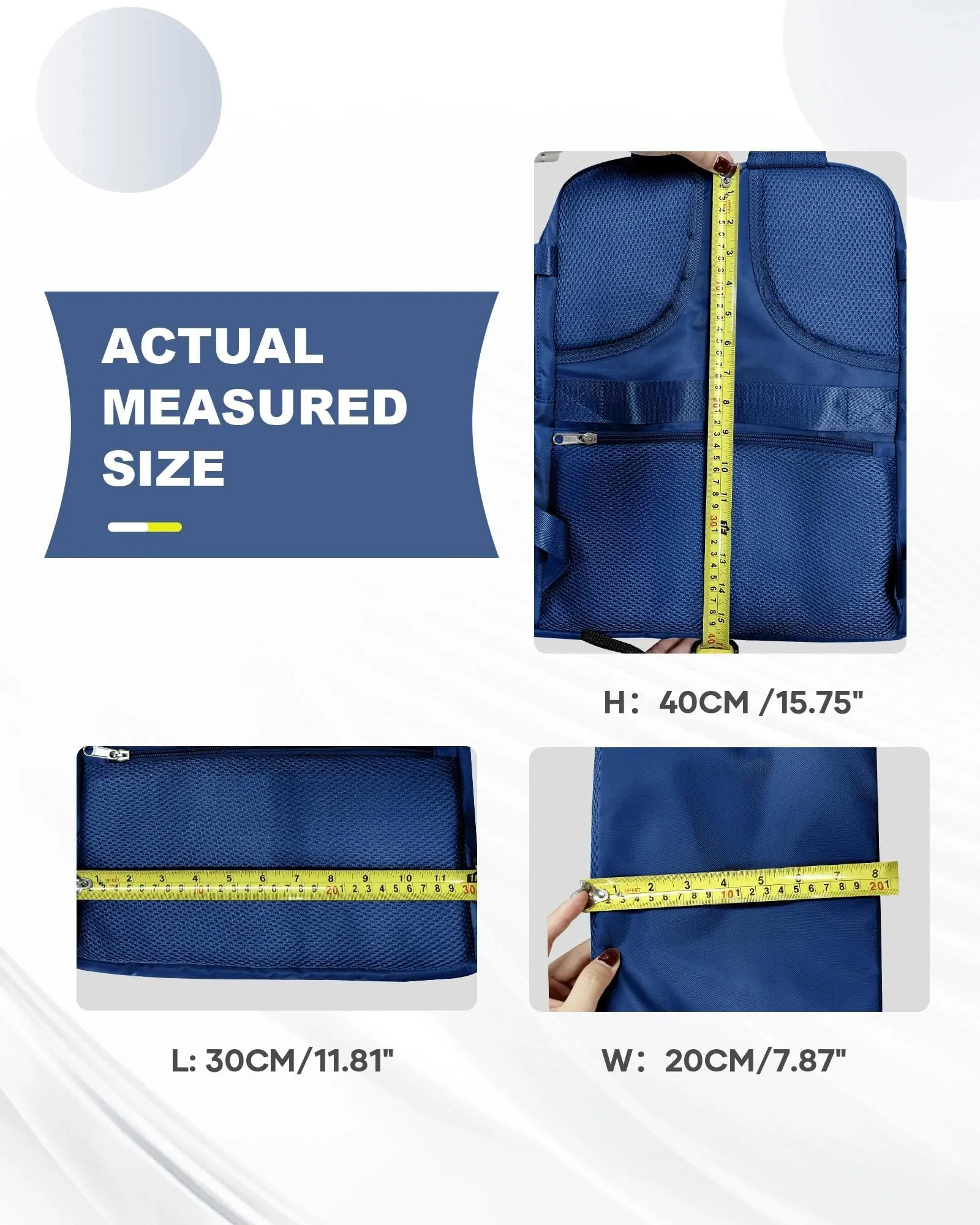 SZLX Zaino da Viaggio Bagaglio a Mano Ryanair 40x30x20 Wizzair Easyjet per Laptop 14 Pollici con Porta Scarpe - immagine 8