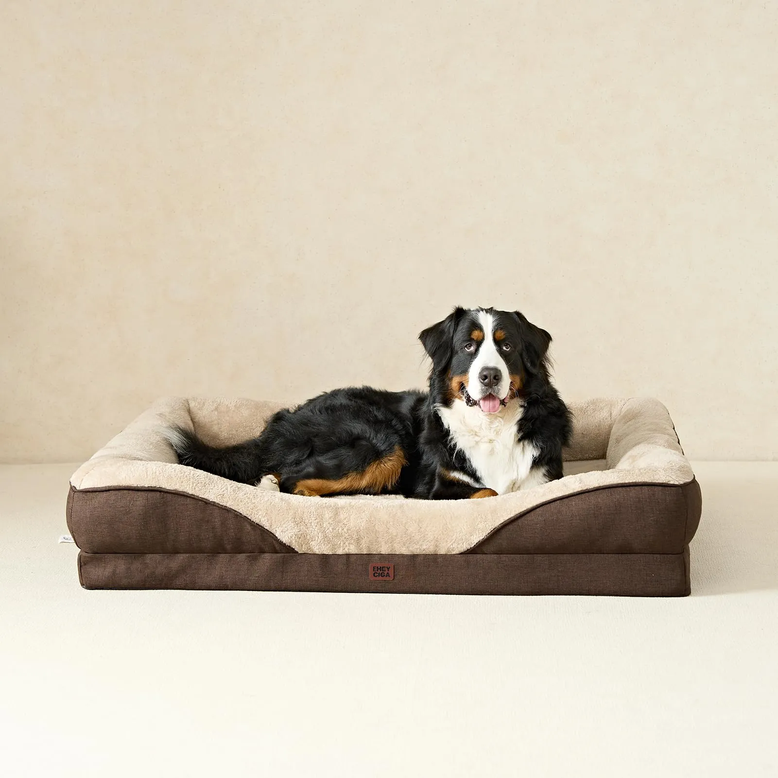 EHEYCIGA Cuccia Cane Interno Taglia Grande, 104x68.6x18.9cm, Marrone - immagine 9
