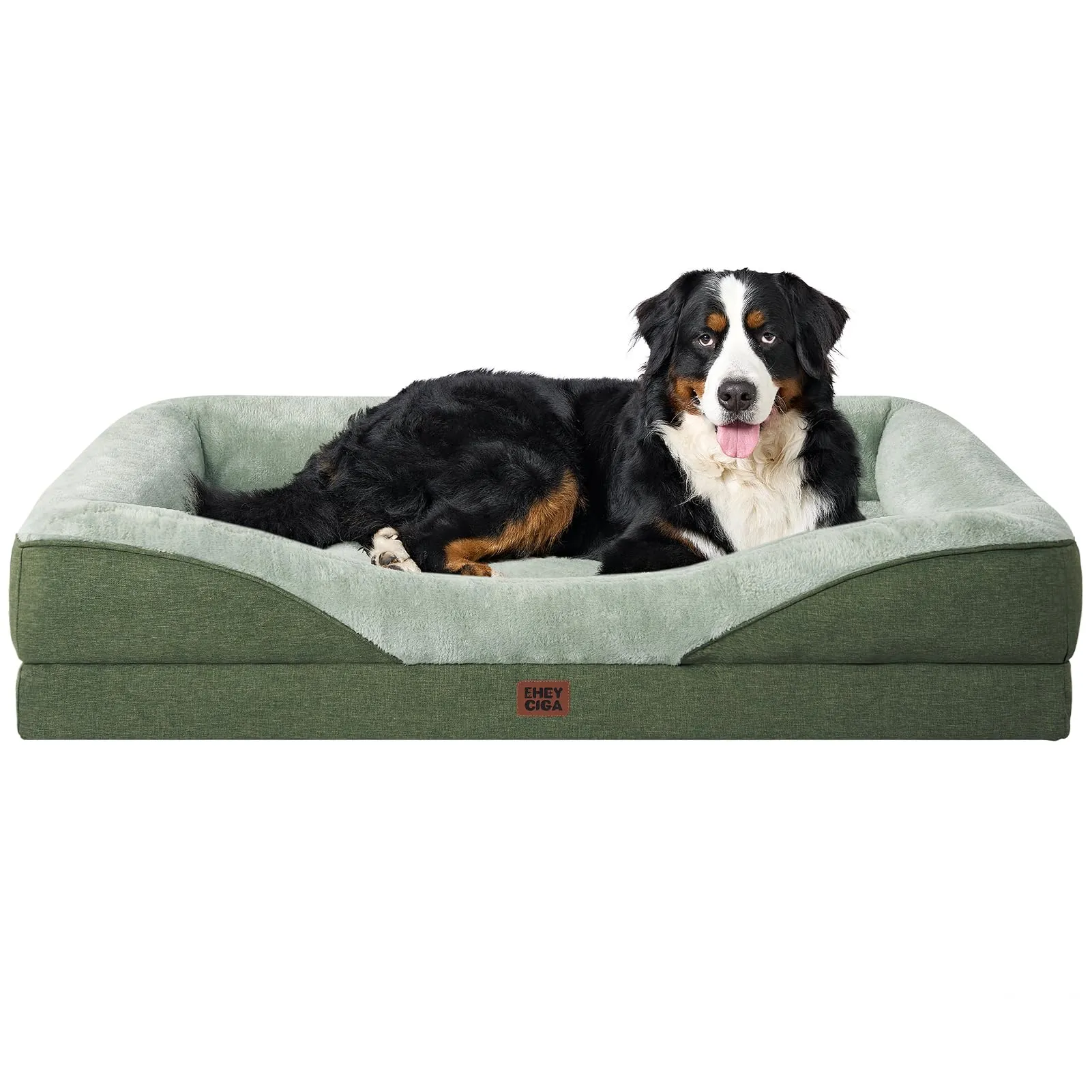EHEYCIGA Cuccia Cane Interno, Taglia Grande, 122x89x18.9cm, Verde - immagine 1