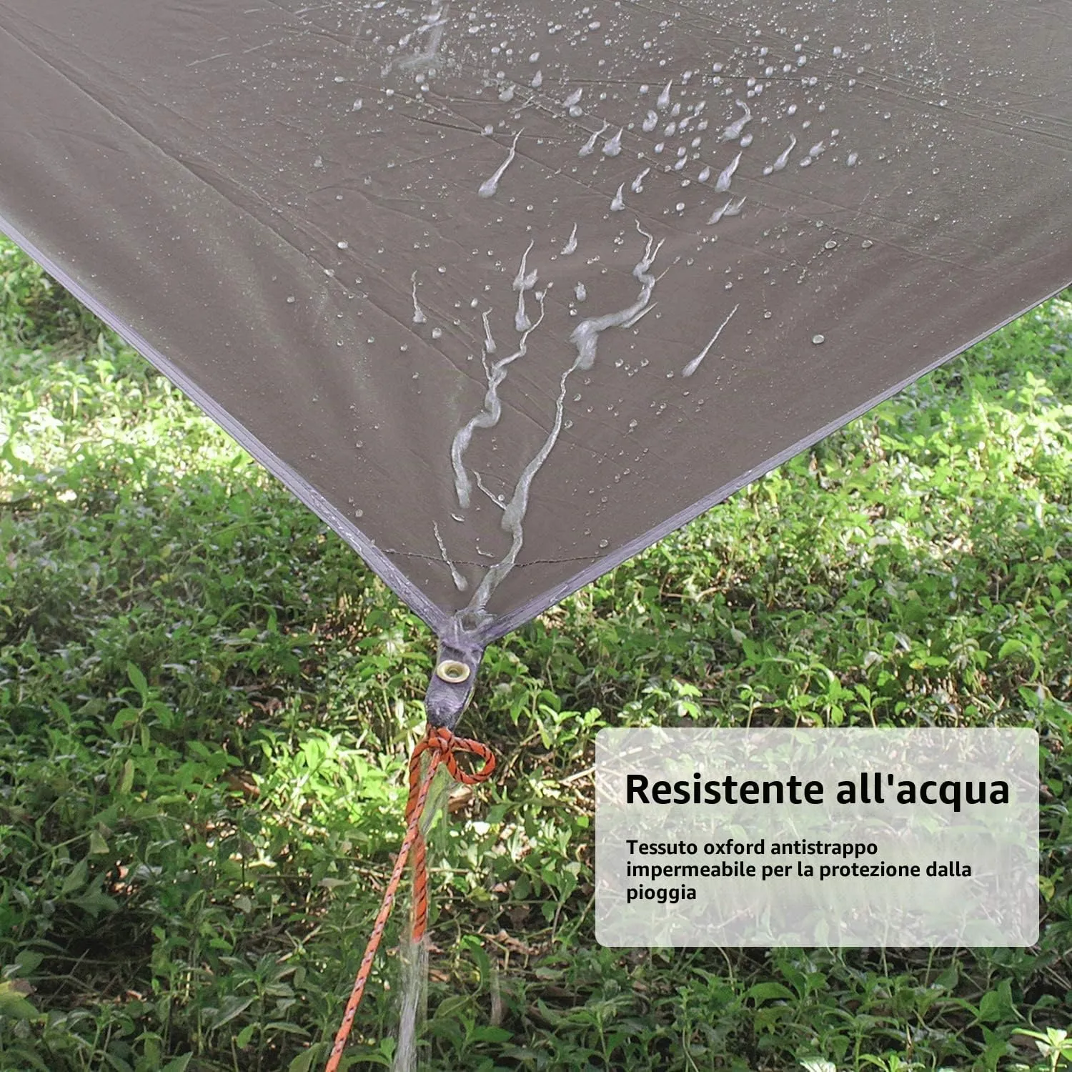 Unigear Tarp Campeggio Impermeabile 4.4x4.4m - immagine 3