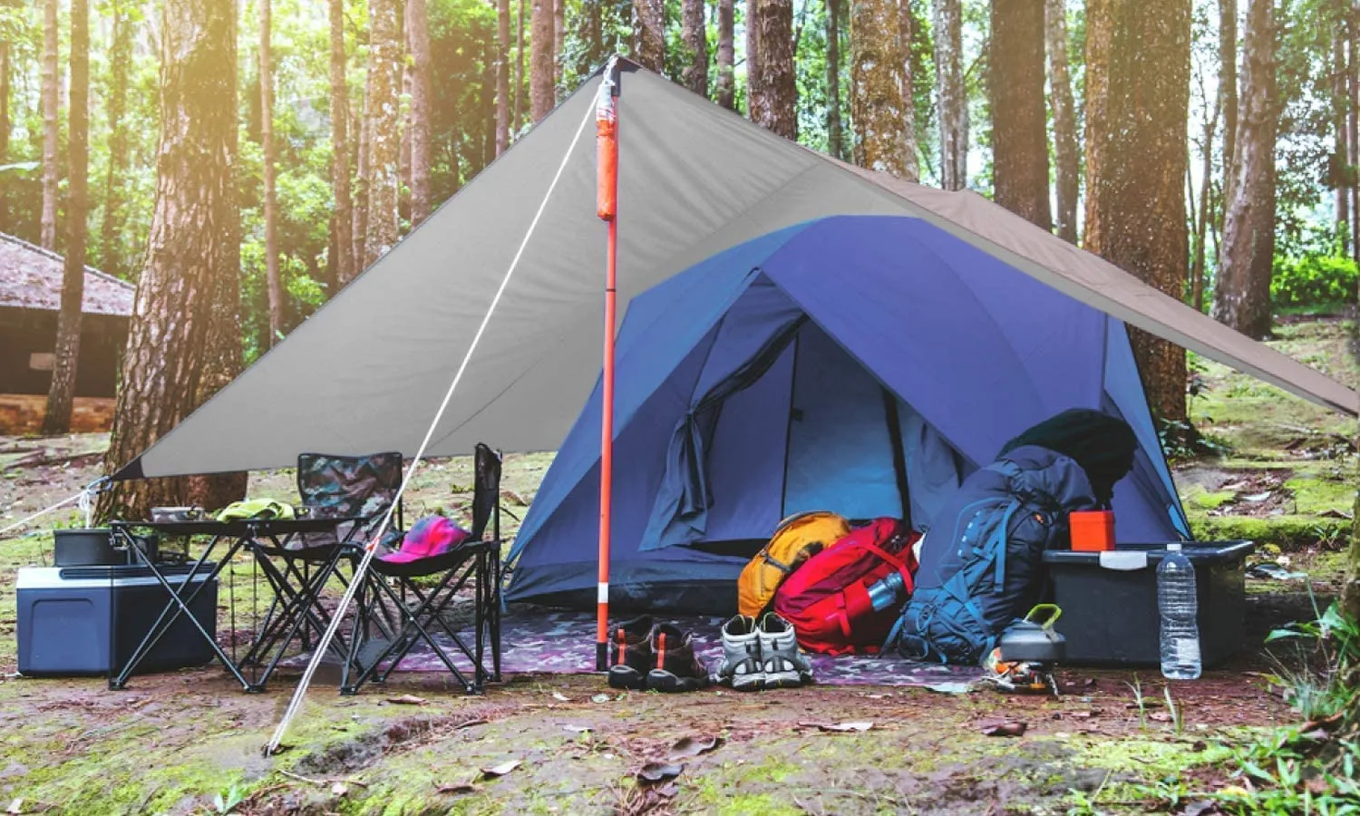 Unigear Tarp Campeggio Impermeabile 4.4x4.4m - immagine 6