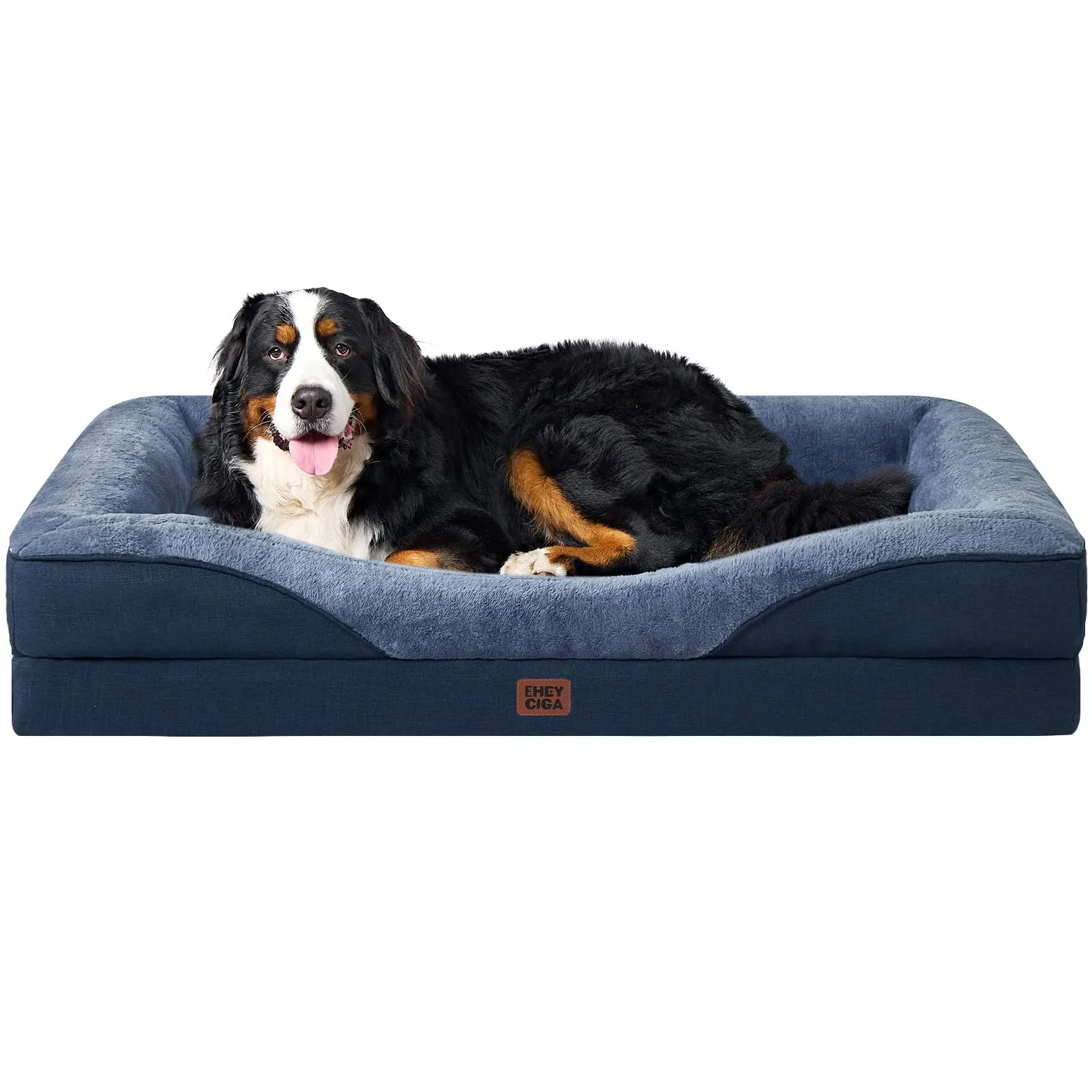 EHEYCIGA Cuccia Cane Interno, Taglia Grande, 122x89x18.9cm, Blu Scuro - immagine 1
