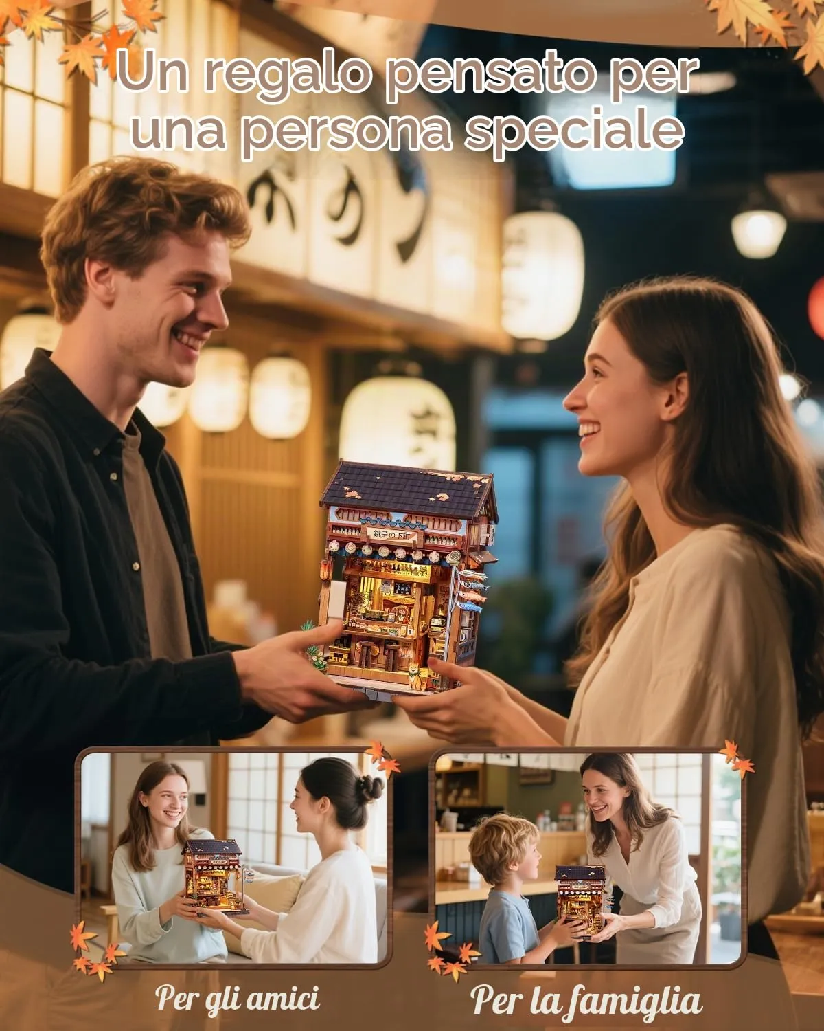 CUTEBEE Book Nook Kit Izakaya Giapponese, Puzzle 3D in Legno per Adulti, Miniatura Casa delle Bambole per Libreria - immagine 7