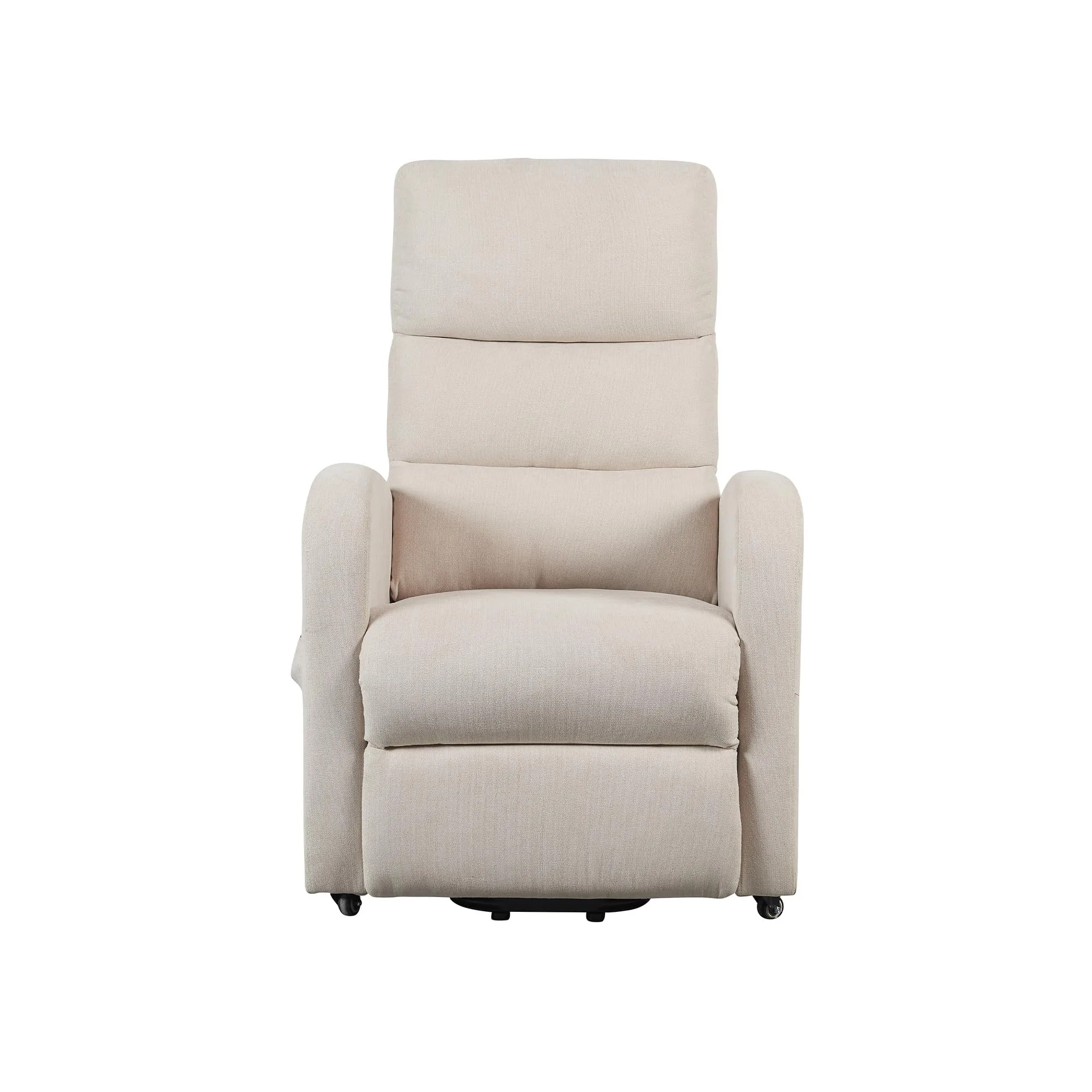 Poltrone Italia Poltrona Relax Elettrica Elevabile con 4 Ruote, Microfibra Beige - immagine 6