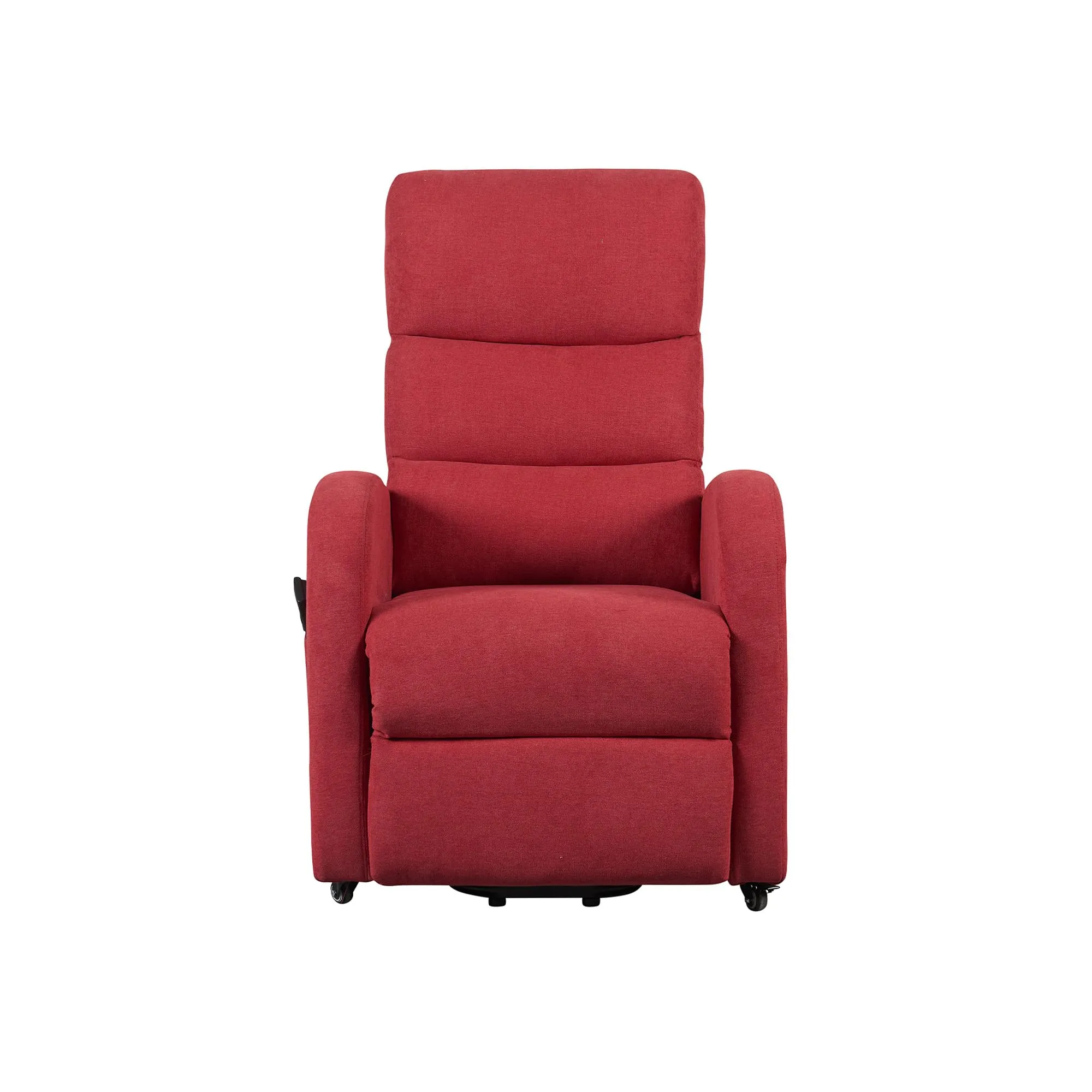 Poltrone Italia Poltrona Relax Elettrica Alzapersona con 4 Ruote, Tessuto Rosso - immagine 6