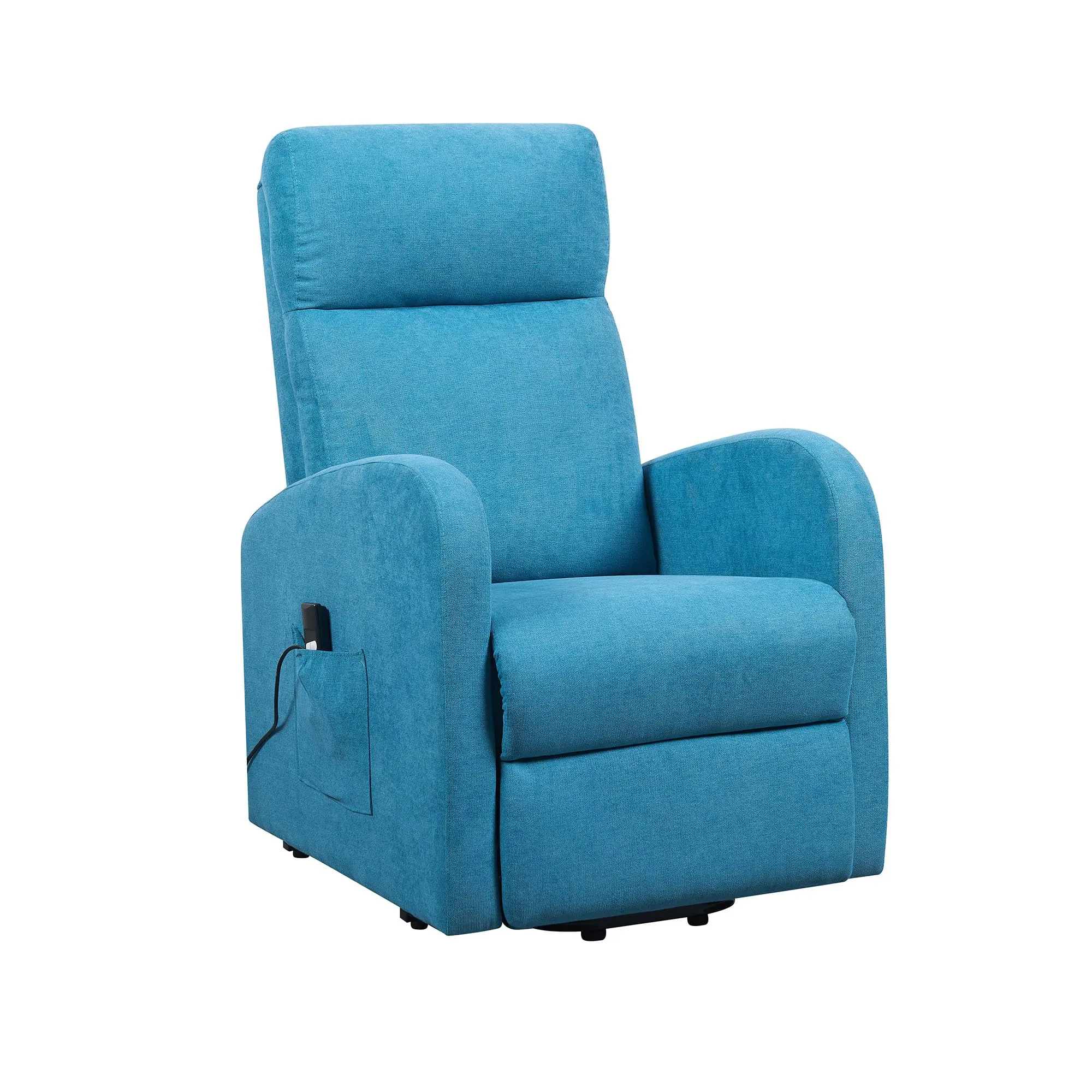 Poltrone Italia Poltrona Relax Elettrica 2 Motori Alzapersona in Microfibra, Turchese - immagine 1