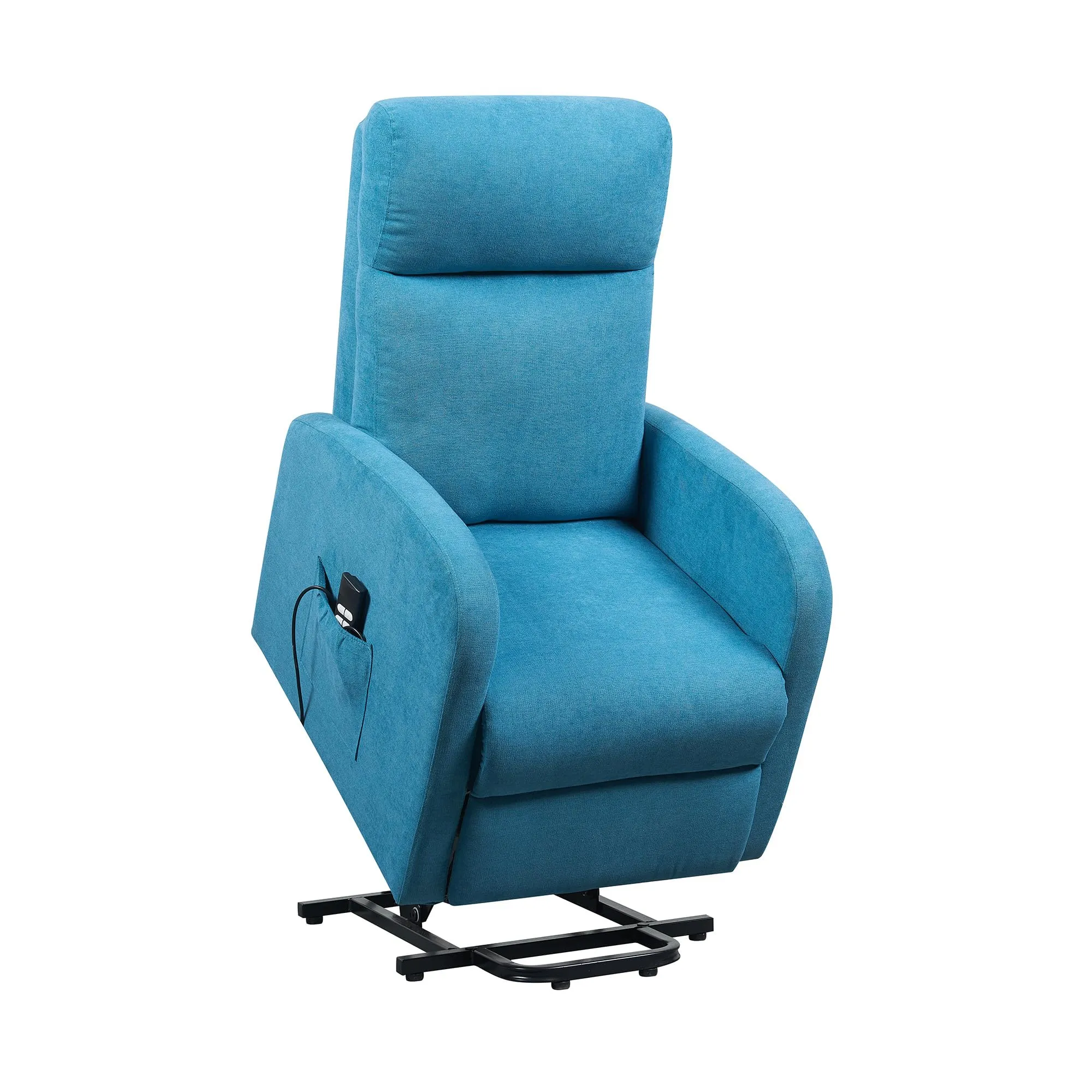 Poltrone Italia Poltrona Relax Elettrica 2 Motori Alzapersona in Microfibra, Turchese - immagine 3