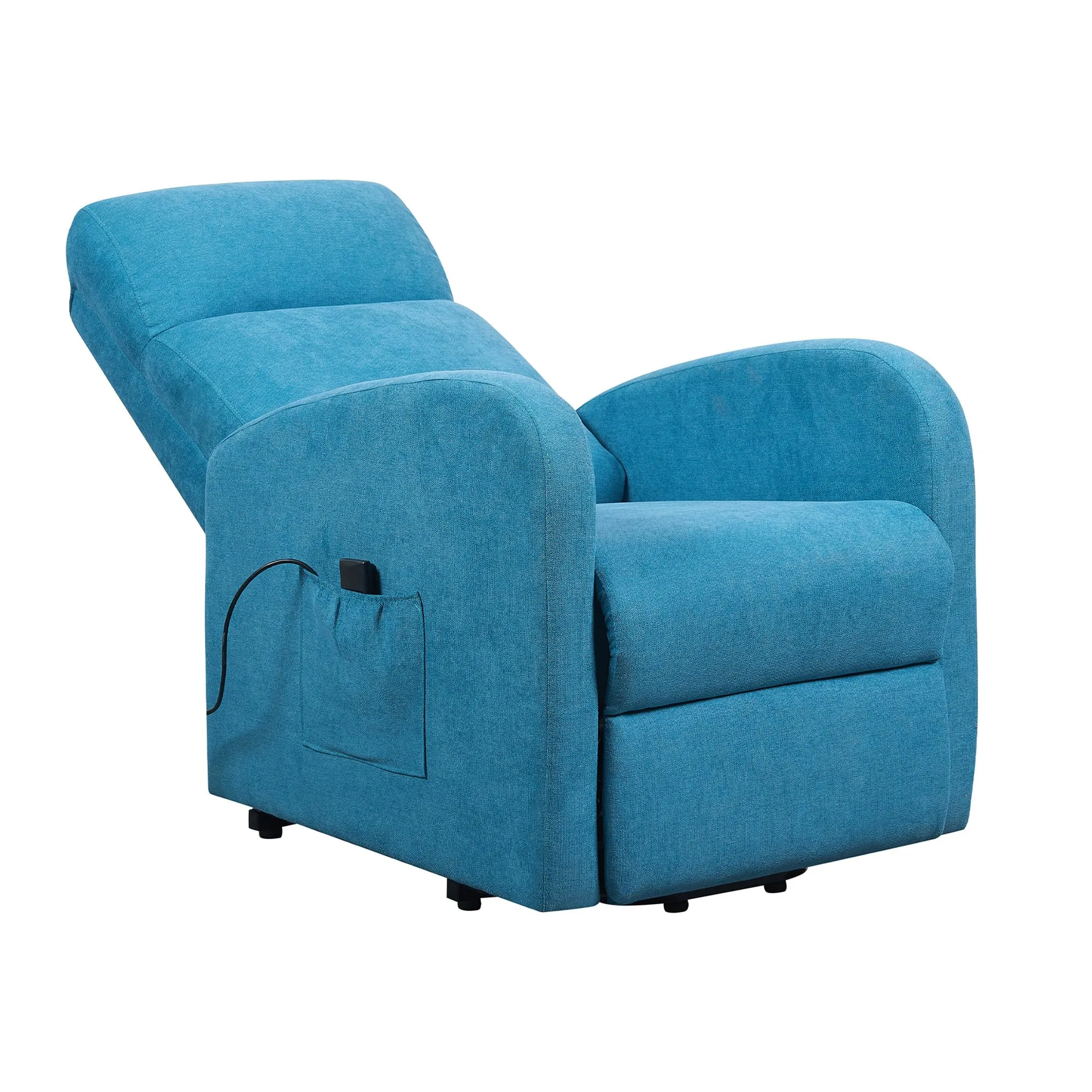 Poltrone Italia Poltrona Relax Elettrica 2 Motori Alzapersona in Microfibra, Turchese - immagine 6