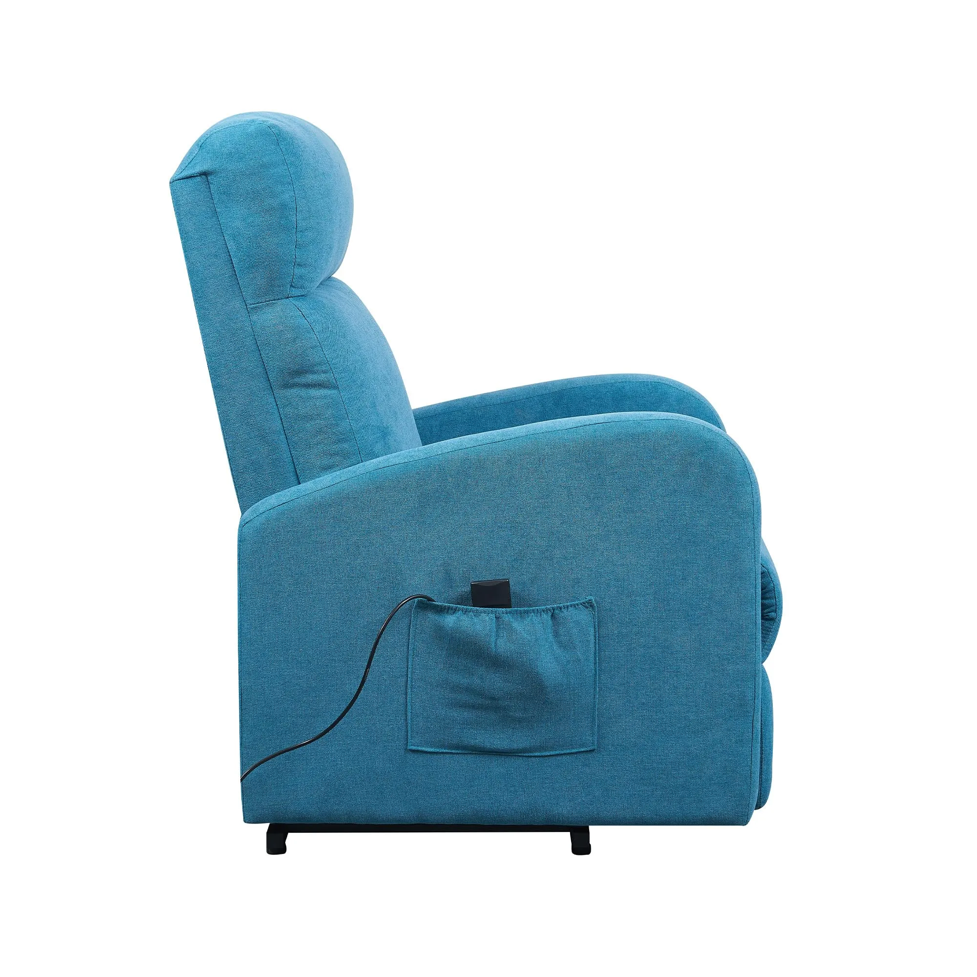 Poltrone Italia Poltrona Relax Elettrica 2 Motori Alzapersona in Microfibra, Turchese - immagine 8