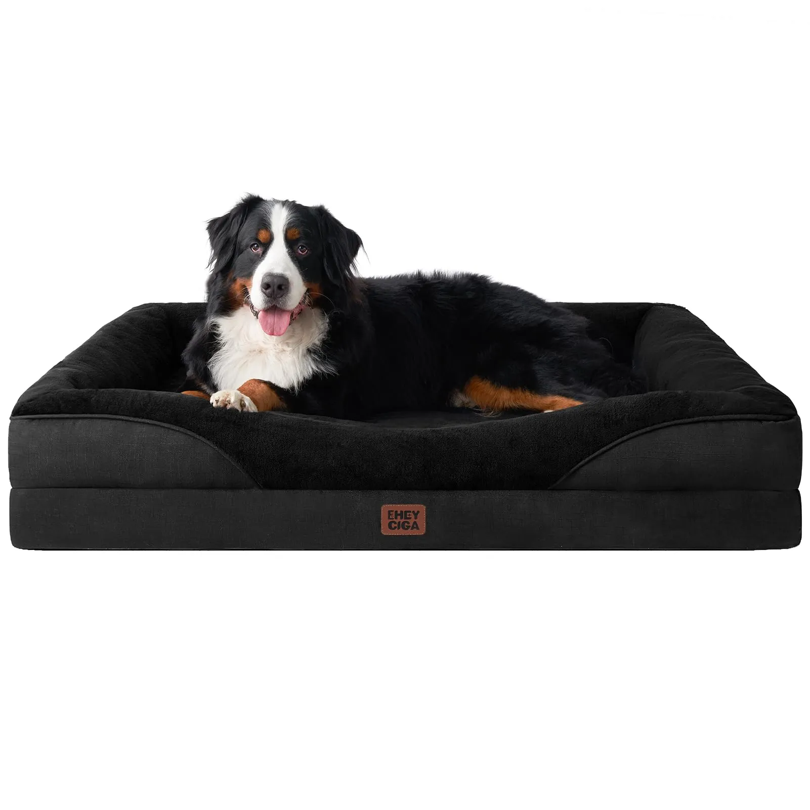 EHEYCIGA Cuccia Cane Interno, Taglia Grande, 132x104x20.3cm, Nero - immagine 1