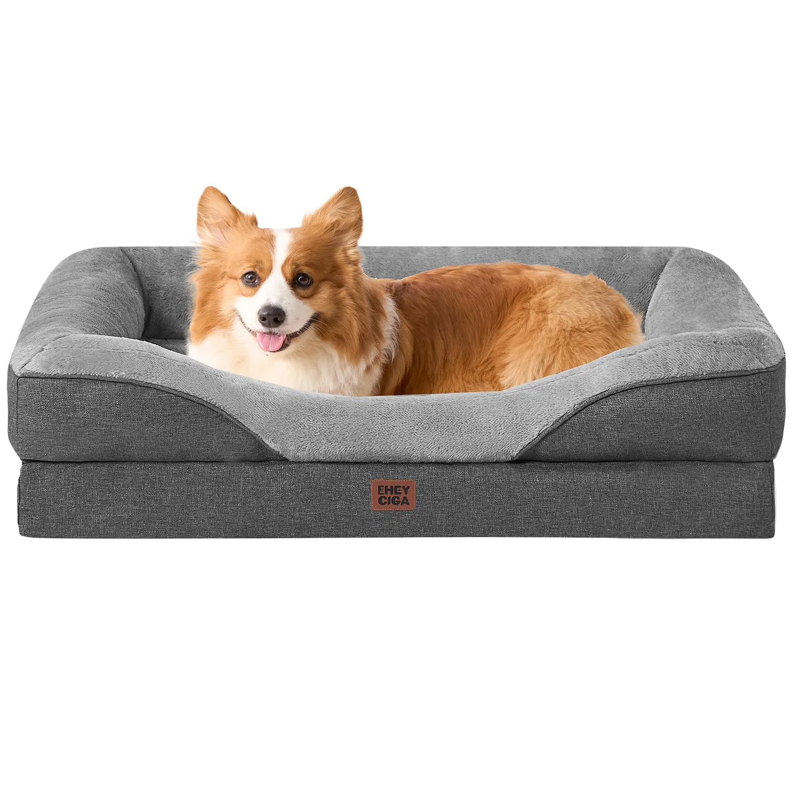 EHEYCIGA Cuccia Cane Interno, 89x56x16.5cm, Grigio Scuro - immagine 1