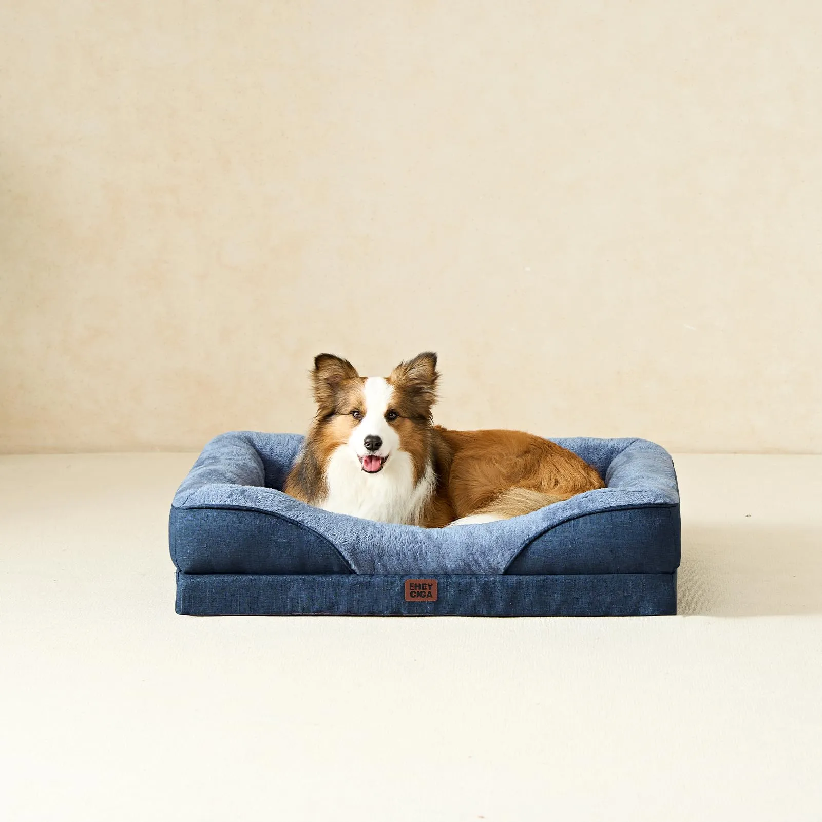 EHEYCIGA Cuccia Cane Interno Taglia Grande, 104x68.6x18.9cm, Blu Scuro - immagine 8