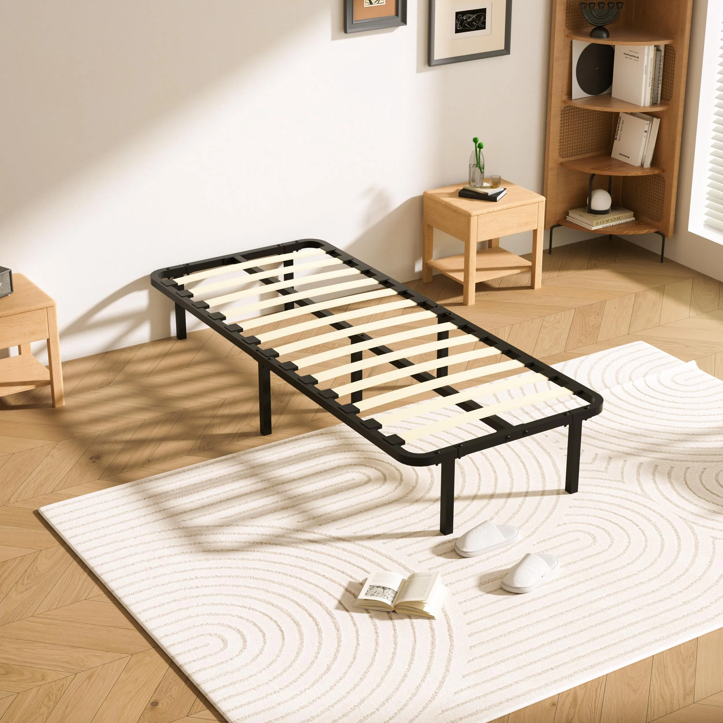 DEWINNER Rete Letto 90x190cm, Altezza 35 cm, 13 Doghe in Legno Pioppo Ortopedica, Singolo con 7 Piedi - immagine 1