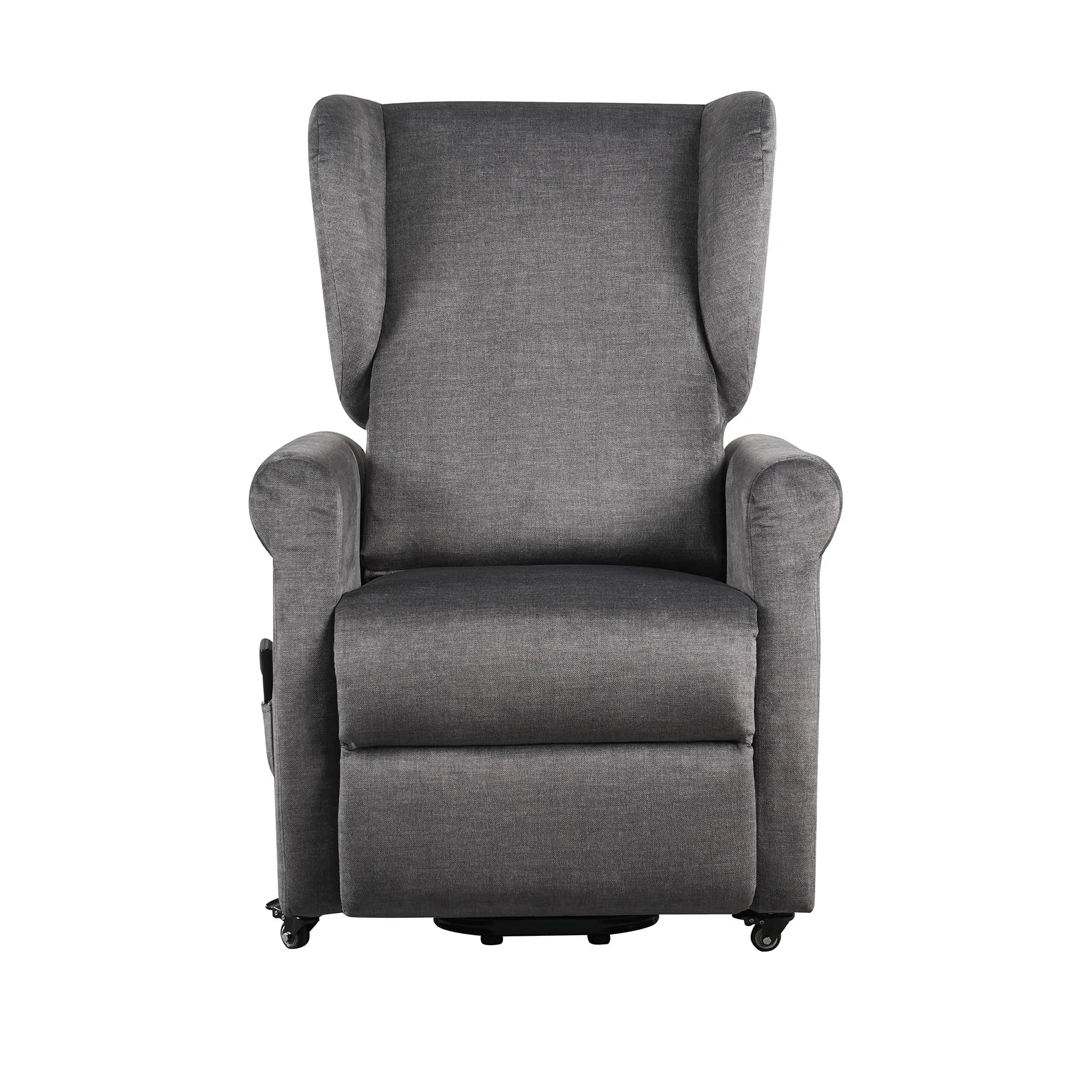 Poltrone Italia Poltrona Alzapersona Elettrica 2 Motori, Reclinazione Indipendente Schienale e Pediera, Kit 4 Ruote, Seduta Indeformabile, Grigio - immagine 8