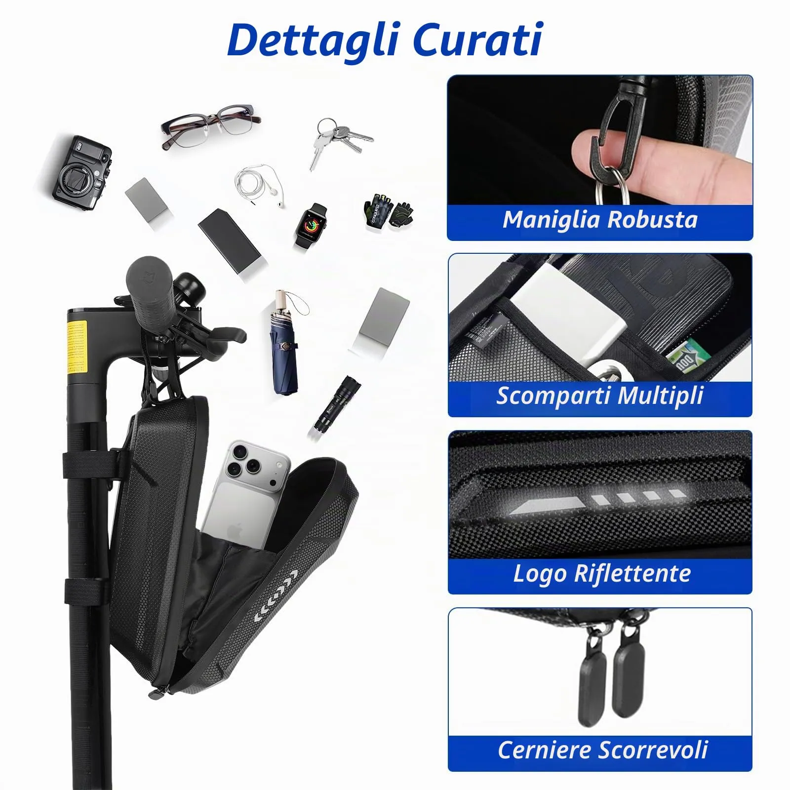 flintronic Borsa per Monopattino Elettrico, 3L Impermeabile per Xiaomi, Ducati, Ninebot ES1/ES2/ES3/ES4 - immagine 4