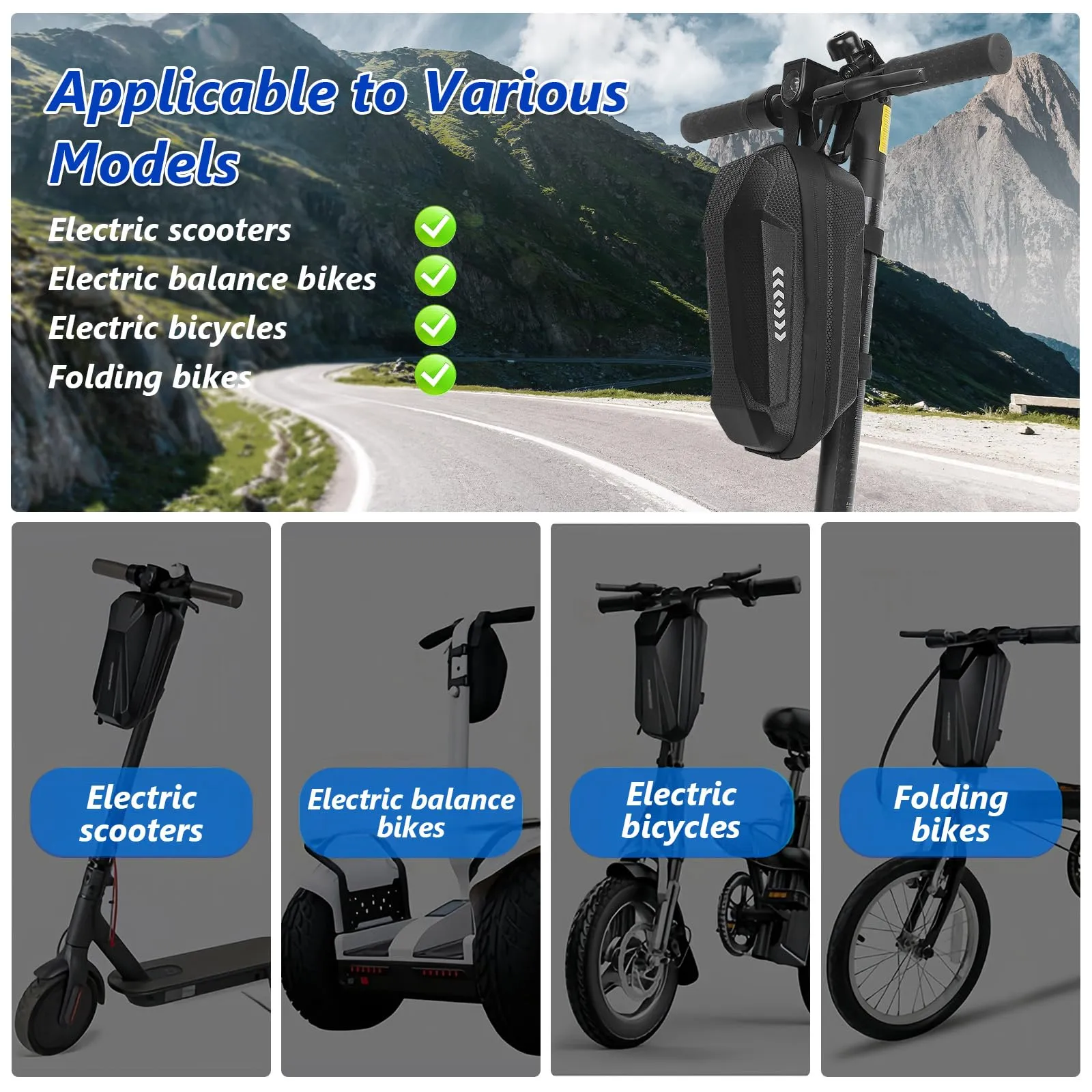 flintronic Borsa per Monopattino Elettrico, 3L Impermeabile per Xiaomi, Ducati, Ninebot ES1/ES2/ES3/ES4 - immagine 6