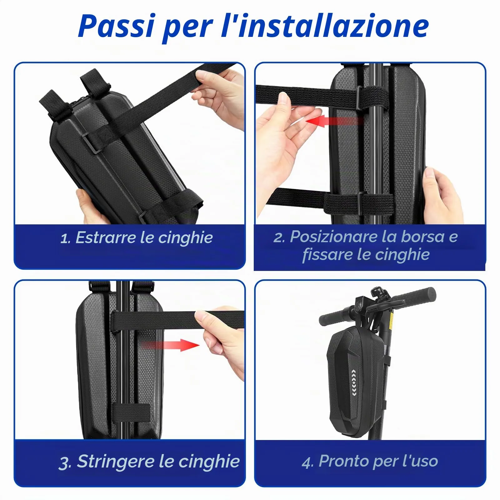 flintronic Borsa per Monopattino Elettrico 2L Impermeabile per Xiaomi Ducati Ninebot ES1/ES2/ES3/ES4 - immagine 5