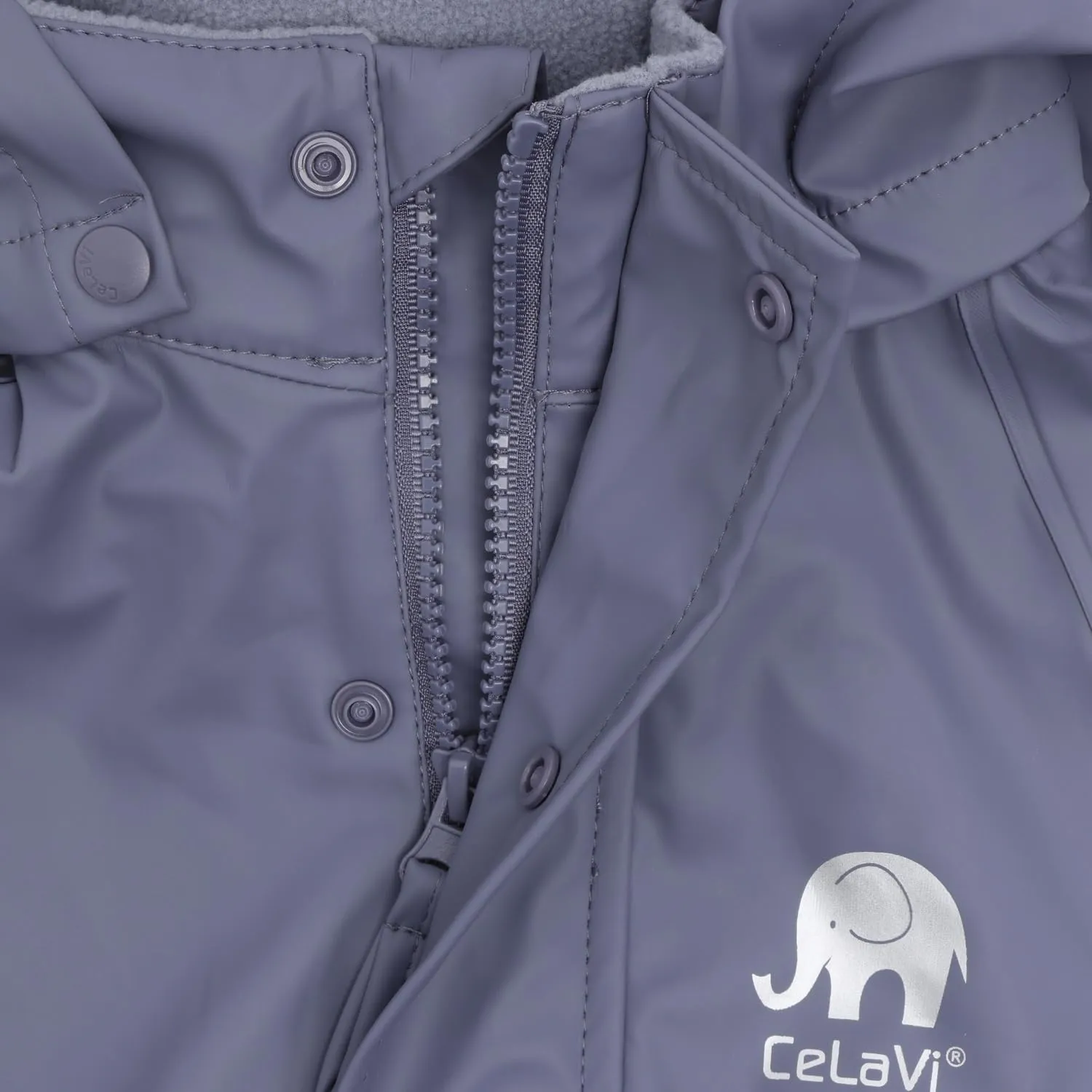Celavi Basic Rainwear Set Unisex, PU, Grigio, 140 - immagine 4