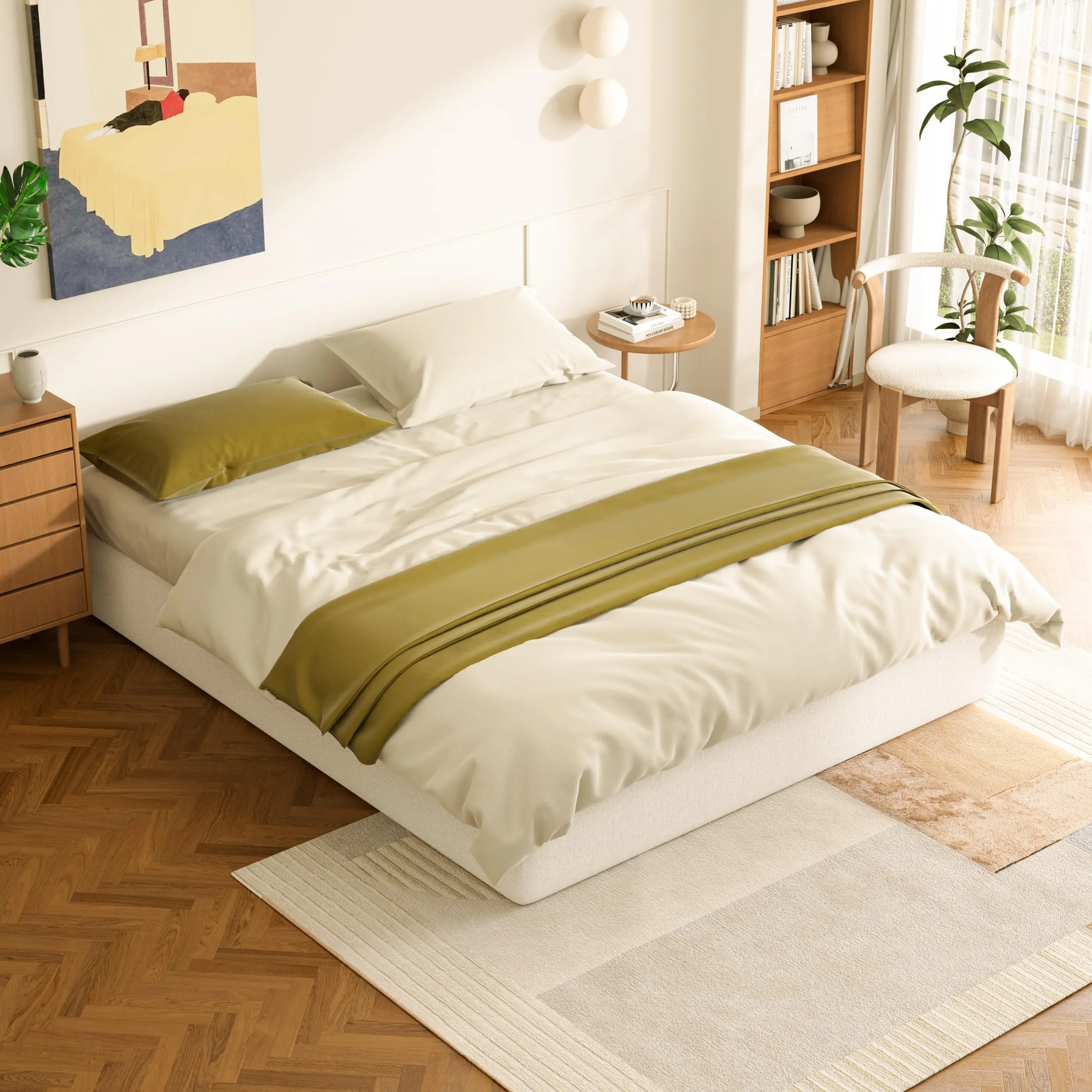 DEWINNER Rete Ortopedica 140x190 cm da Incasso, 13 Doghe, con 2 Barre in Ferro e Piede Centrale Regolabile - immagine 5
