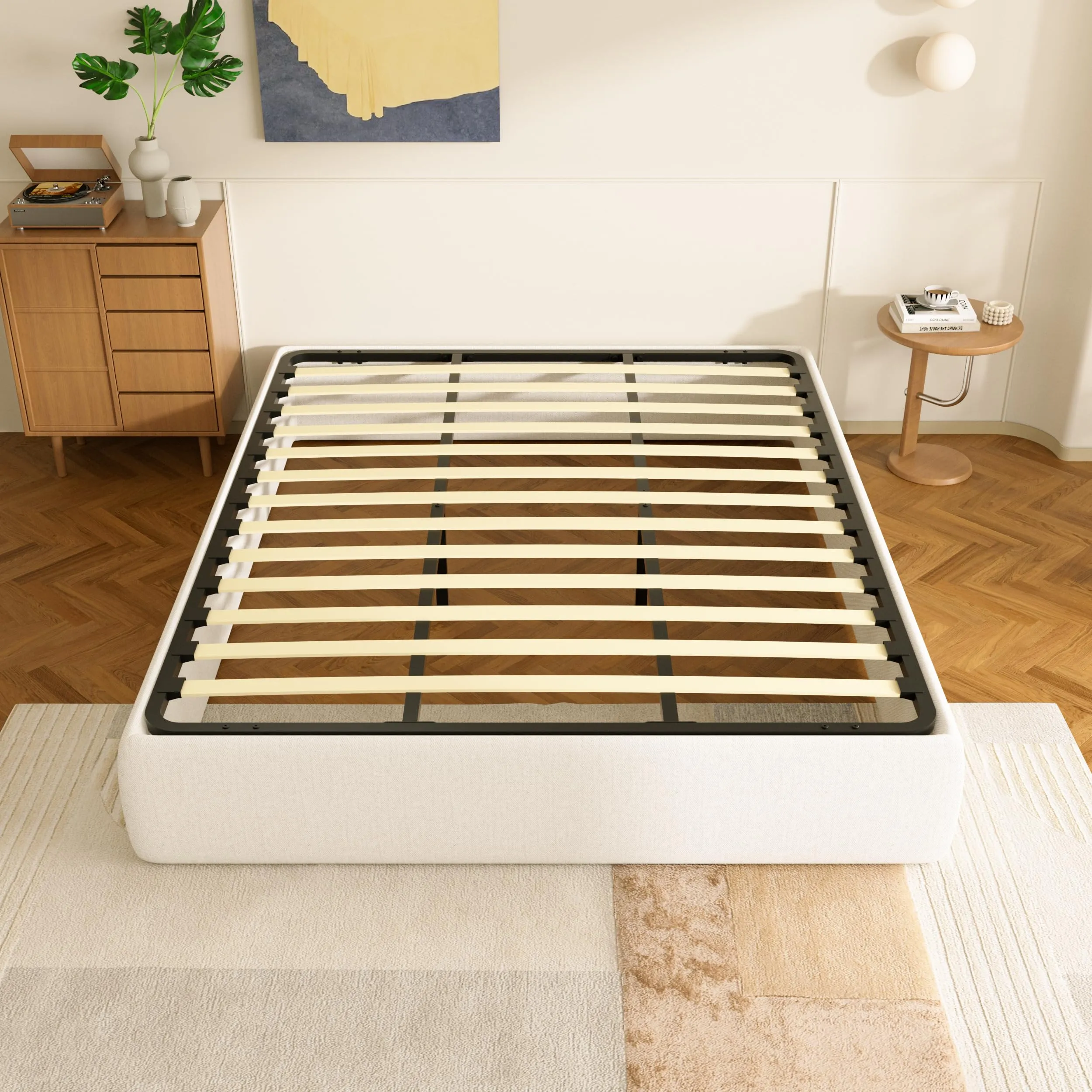 DEWINNER Rete Ortopedica 140x190 cm da Incasso, 13 Doghe, con 2 Barre in Ferro e Piede Centrale Regolabile - immagine 6