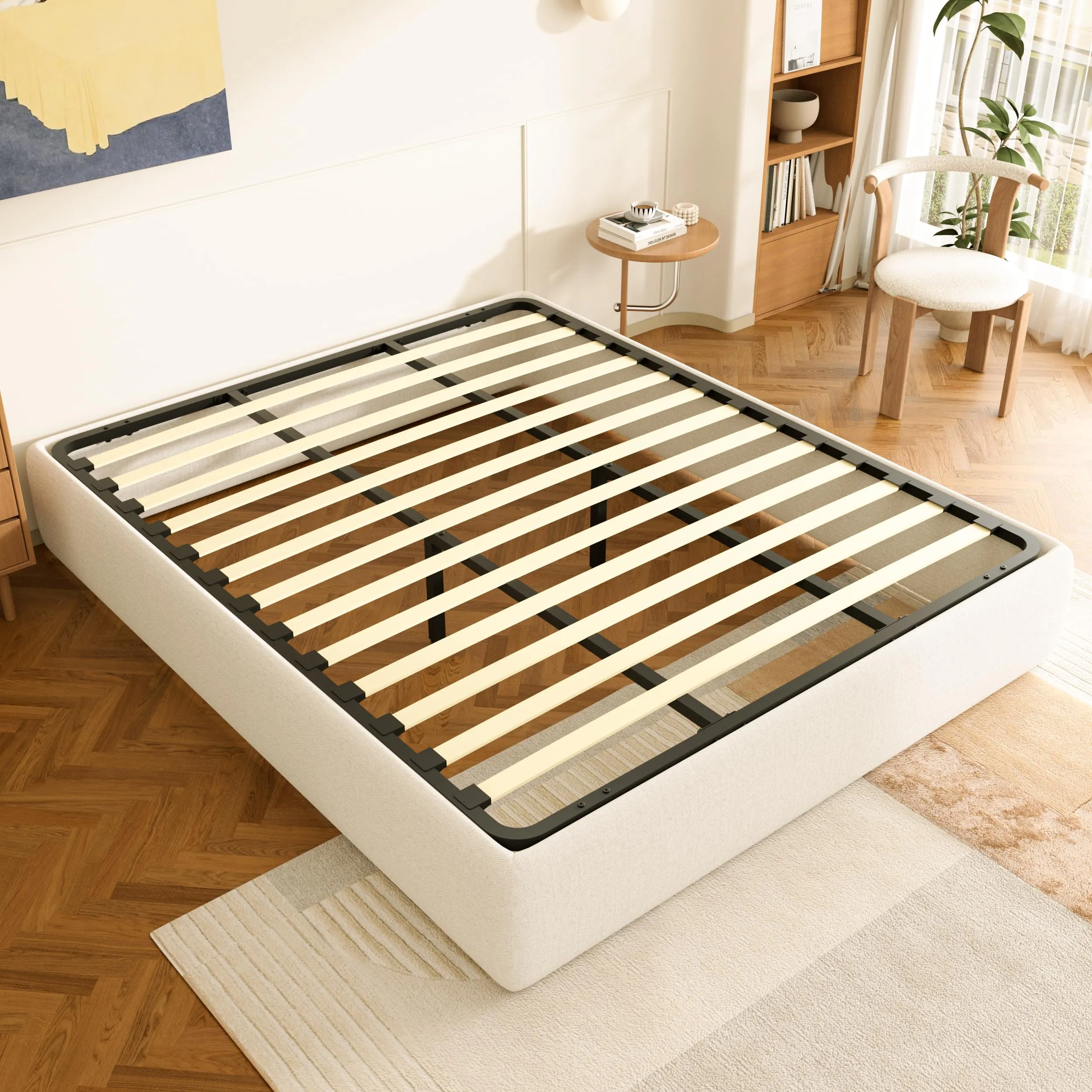 DEWINNER Rete Ortopedica 140x190 cm da Incasso, 13 Doghe, con 2 Barre in Ferro e Piede Centrale Regolabile - immagine 7
