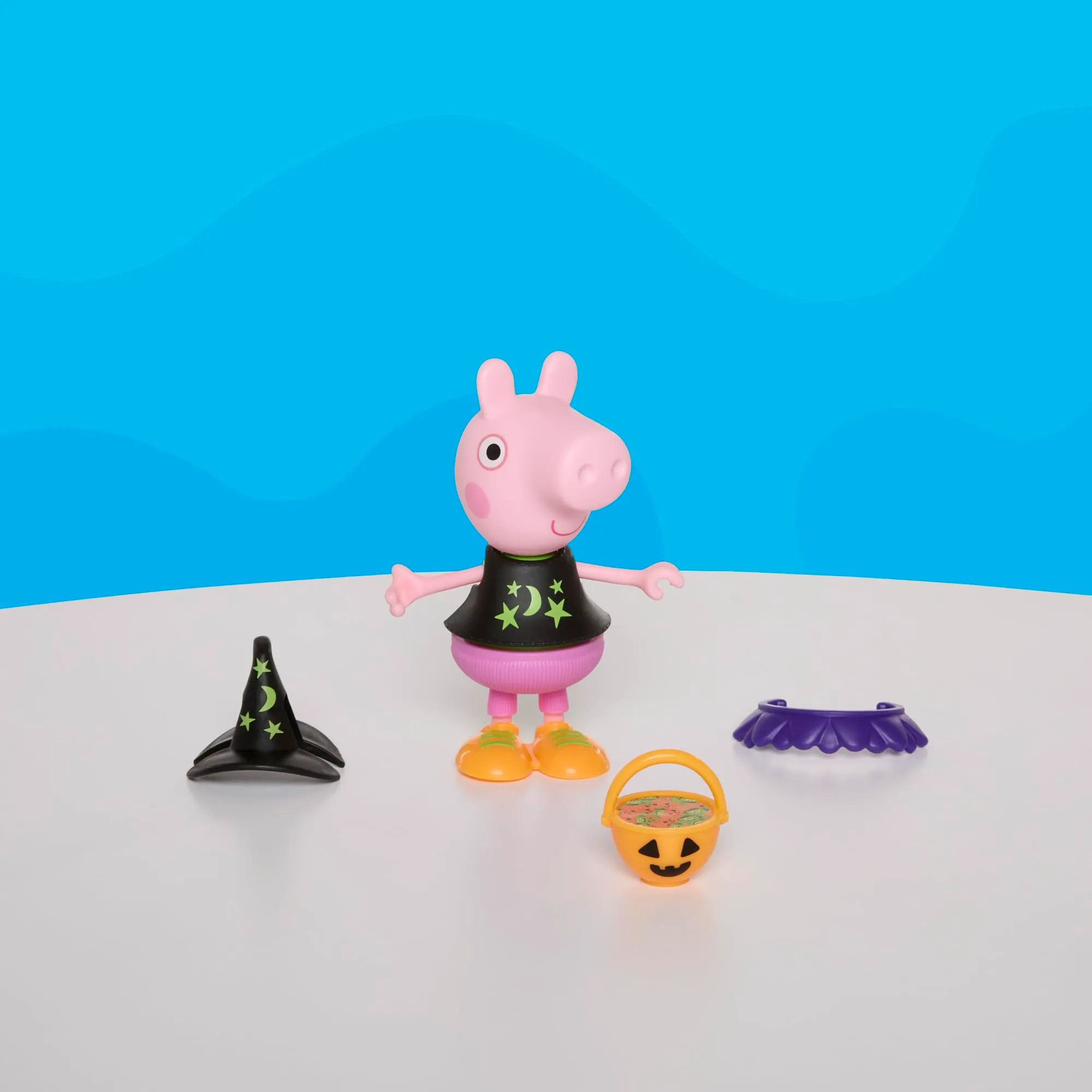 Peppa Pig prête pour Halloween, Figurine de 15 cm avec 6 Accessoires - immagine 8