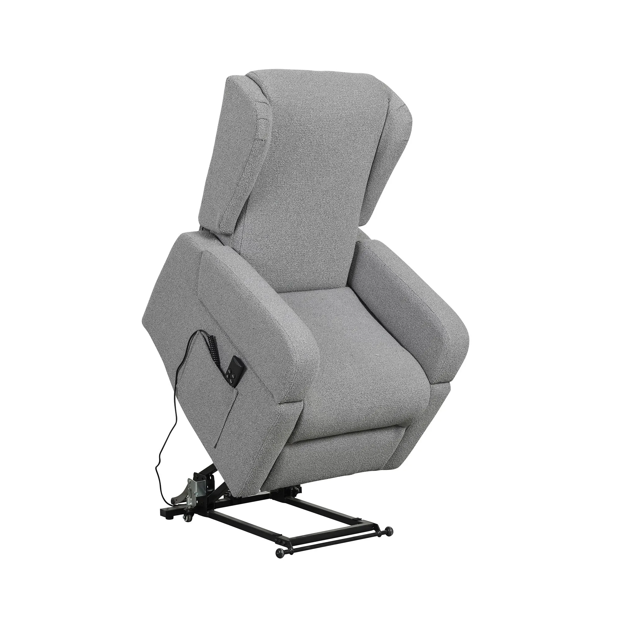 Poltrone Italia Poltrona Relax Elettrica Vertical 2 Motori Zero Gravity, Reclinazione Indipendente, Braccioli Estraibili e Tavolino, Grigio - immagine 2
