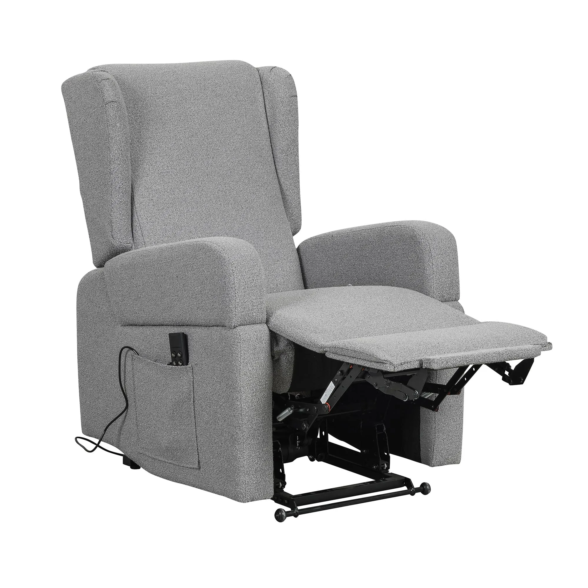 Poltrone Italia Poltrona Relax Elettrica Vertical 2 Motori Zero Gravity, Reclinazione Indipendente, Braccioli Estraibili e Tavolino, Grigio - immagine 3