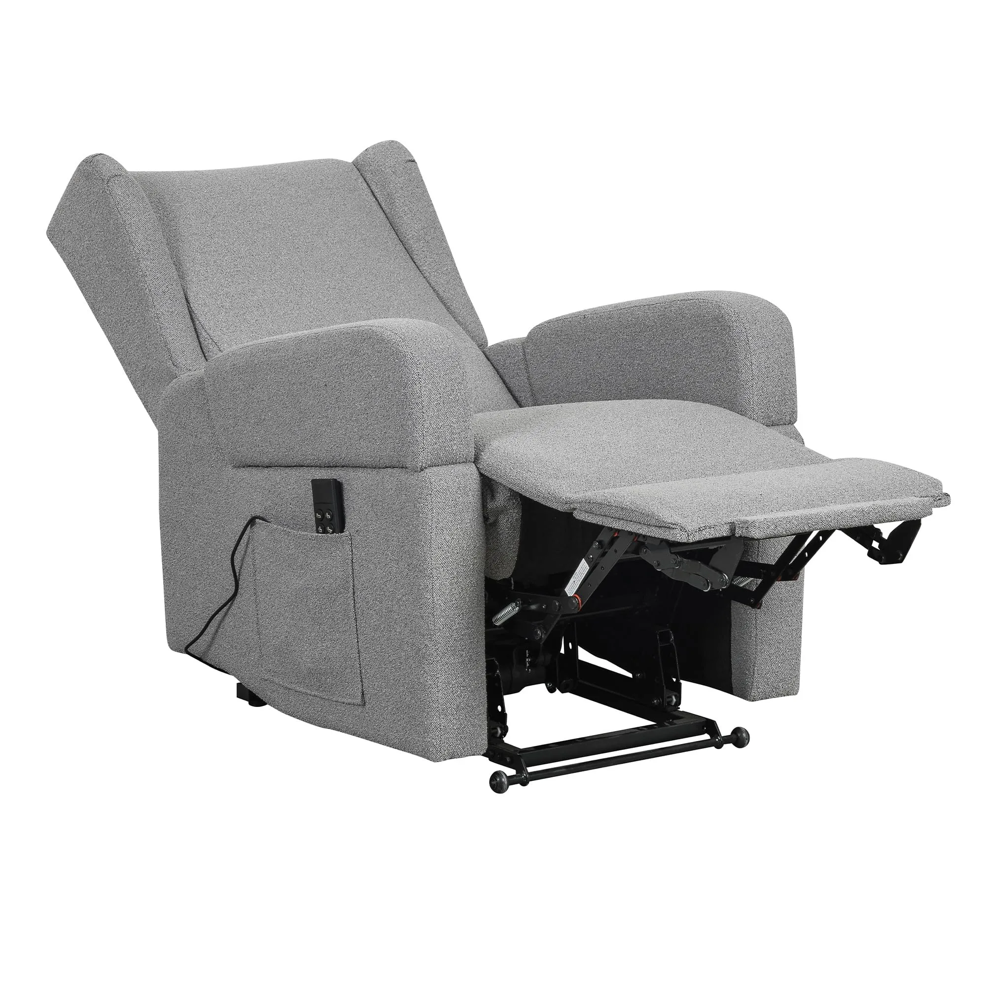 Poltrone Italia Poltrona Relax Elettrica Vertical 2 Motori Zero Gravity, Reclinazione Indipendente, Braccioli Estraibili e Tavolino, Grigio - immagine 4