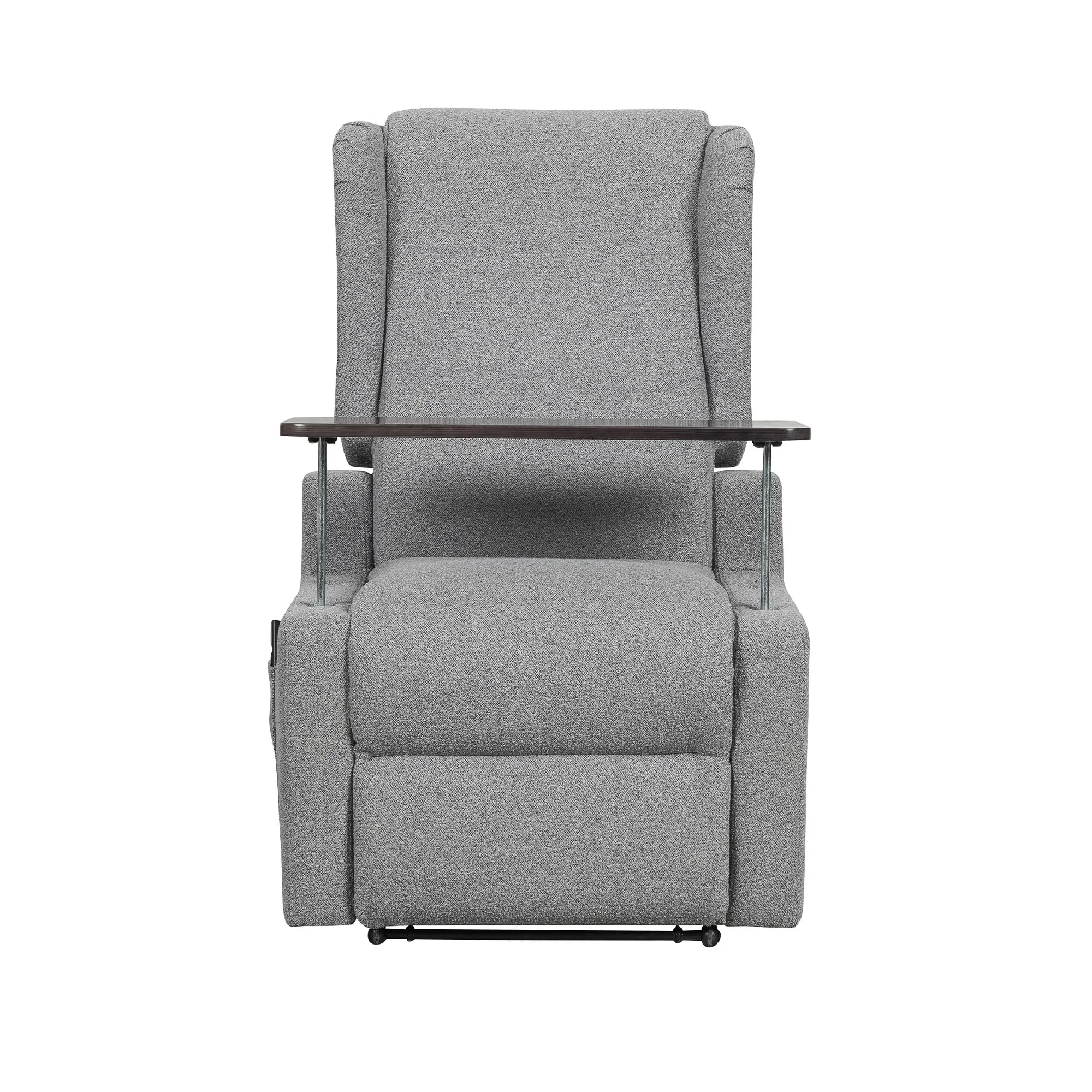 Poltrone Italia Poltrona Relax Elettrica Vertical 2 Motori Zero Gravity, Reclinazione Indipendente, Braccioli Estraibili e Tavolino, Grigio - immagine 7