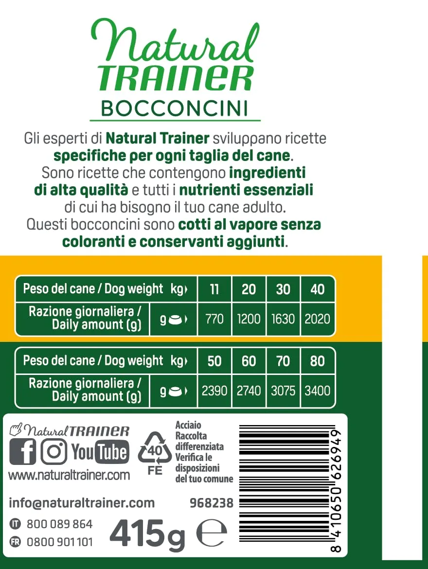 Trainer Natural Bocconcini per Cane Medium & Maxi con Pollo - 12 x 415g - immagine 3