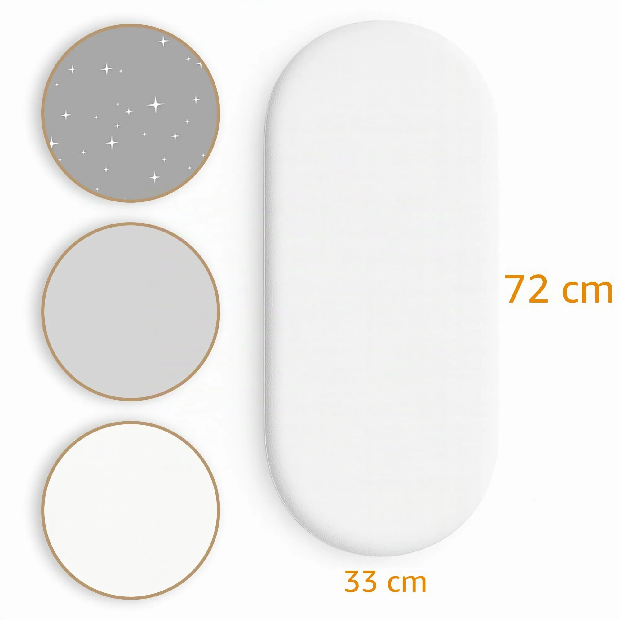 Totsy Baby Set di 3 Lenzuola con Angoli e Coprimaterasso Impermeabile per Passeggino, 33x72 cm - immagine 2
