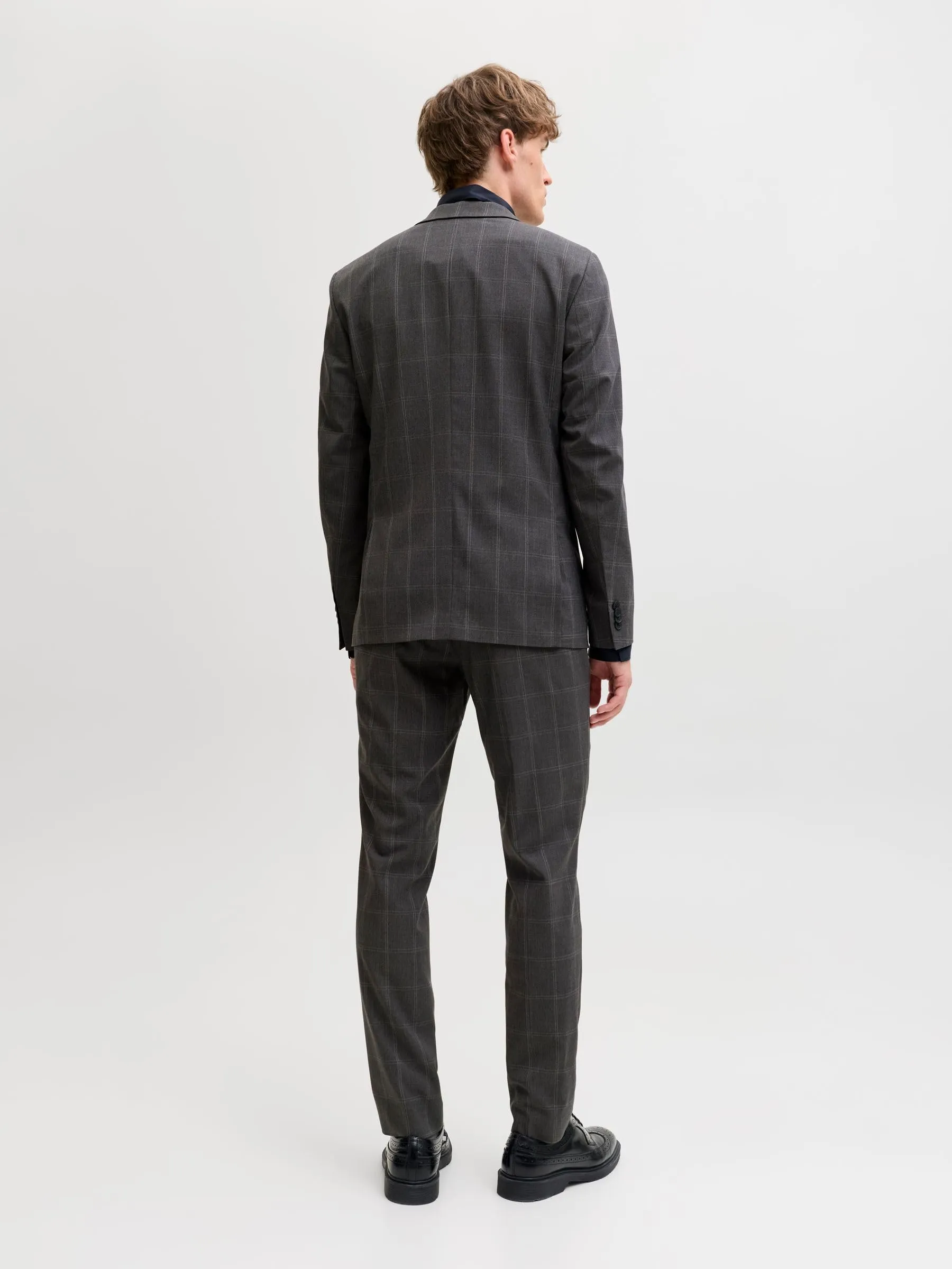 Jack & Jones JPRFRANCO Super Slim Fit Blazer and Trousers, Perfect Grey, 54 - immagine 4