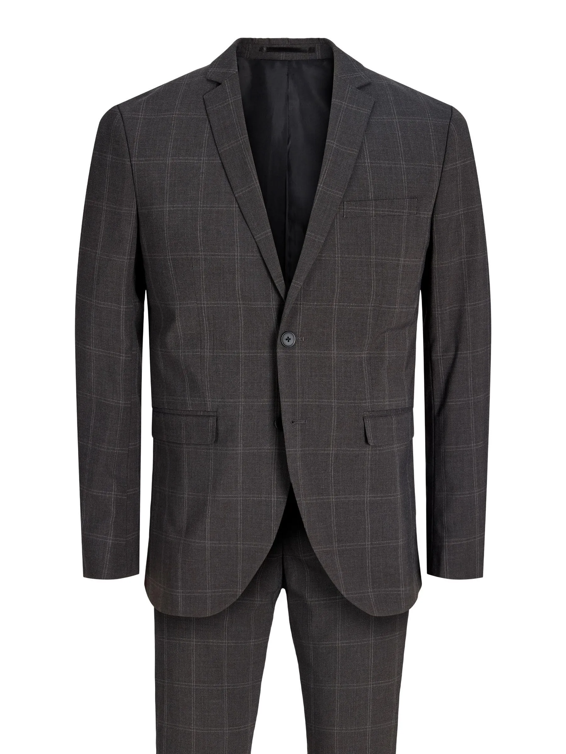Jack & Jones JPRFRANCO Super Slim Fit Blazer and Trousers, Perfect Grey, 58 - immagine 2