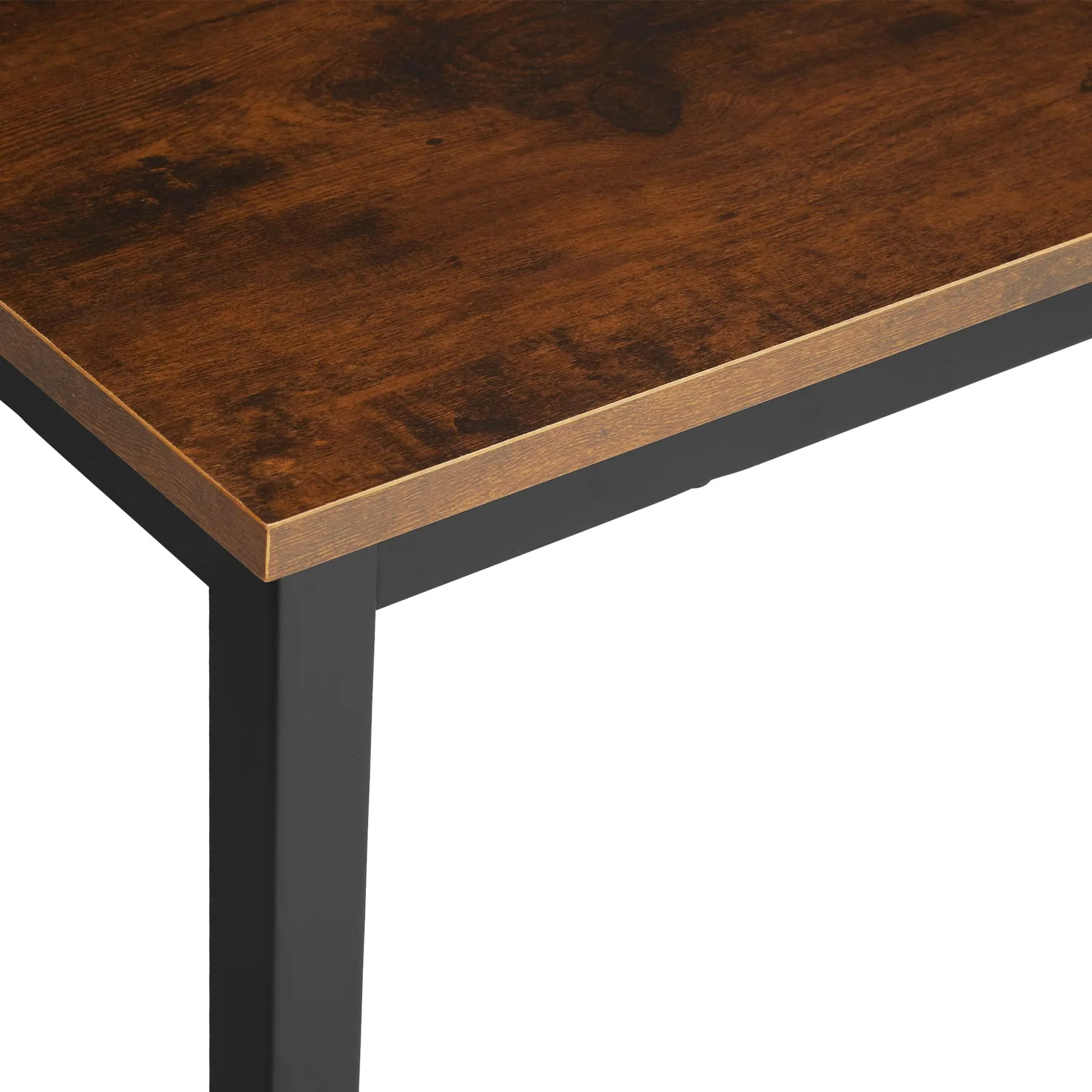 tectake Scrivania Moderna Industriale in Legno e Acciaio, Regolabile in Altezza, 120x60x75,5 cm, Industriale Scuro - immagine 2