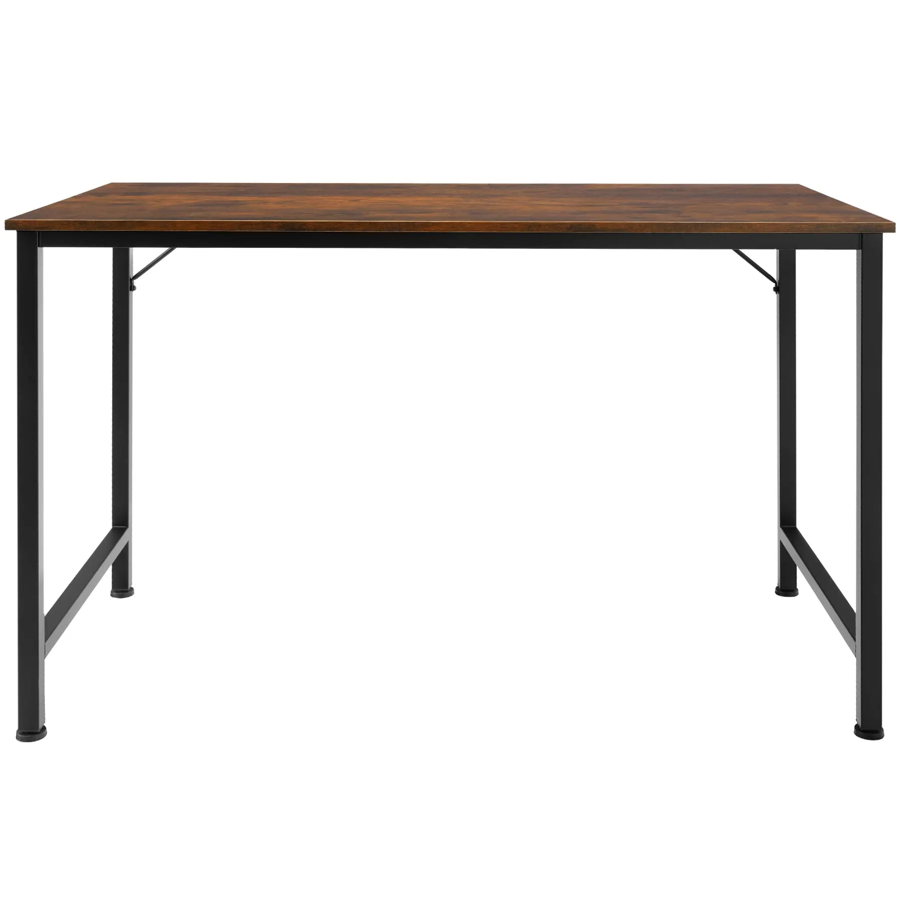 tectake Scrivania Moderna Industriale in Legno e Acciaio, Regolabile in Altezza, 120x60x75,5 cm, Industriale Scuro - immagine 6