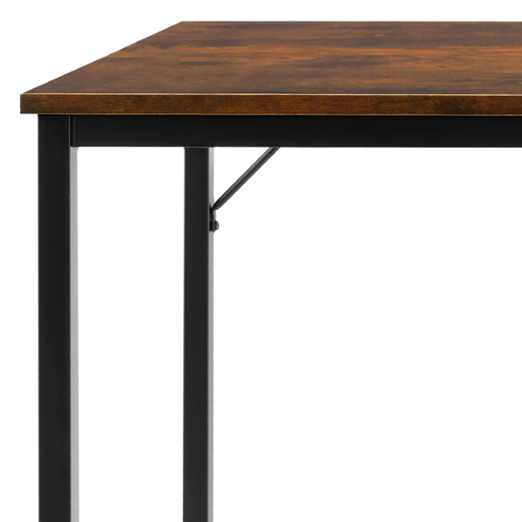 tectake Scrivania Moderna Industriale in Legno e Acciaio, Regolabile in Altezza, 120x60x75,5 cm, Industriale Scuro - immagine 7