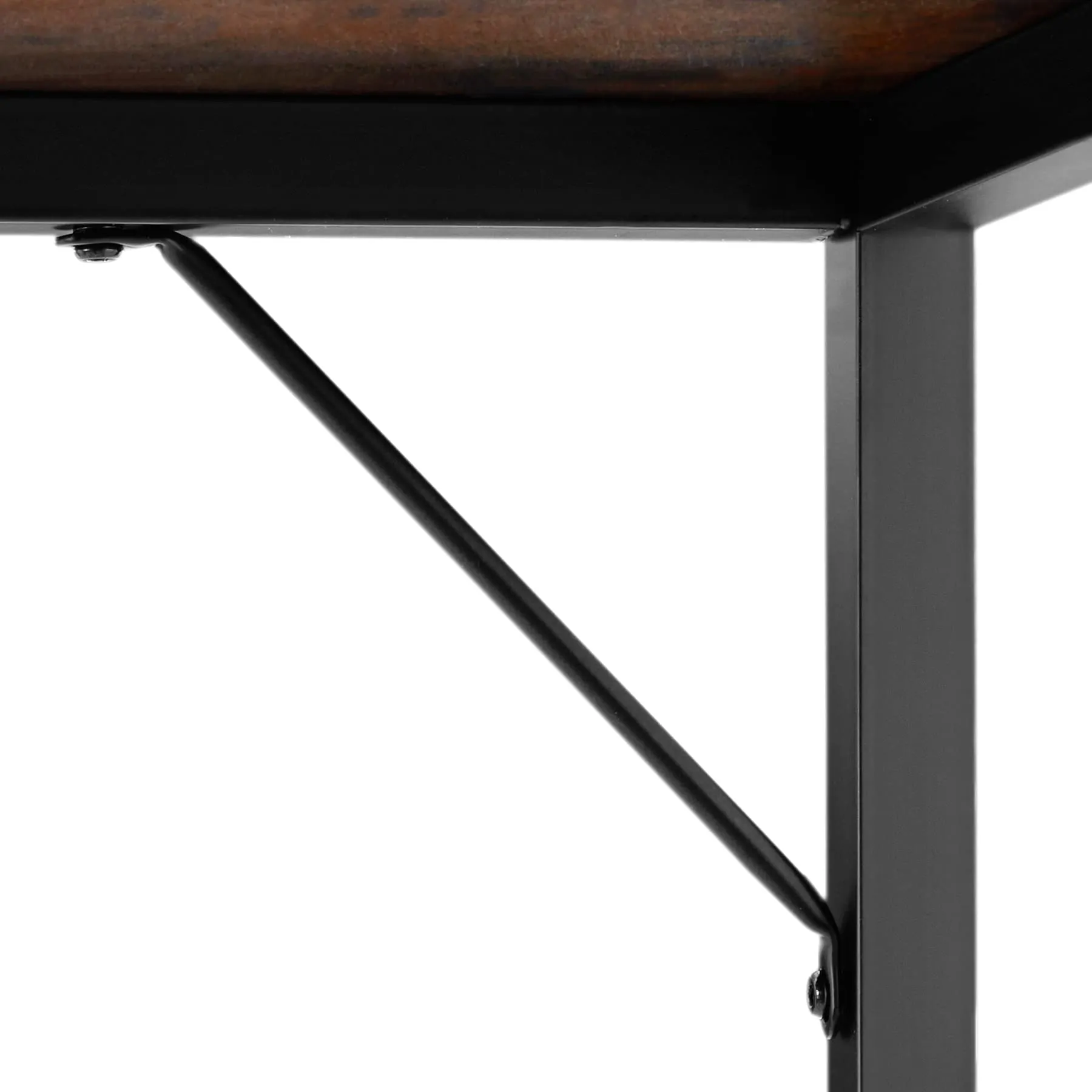 tectake Scrivania Moderna Industriale in Legno e Acciaio, Regolabile in Altezza, 120x60x75,5 cm, Industriale Scuro - immagine 8